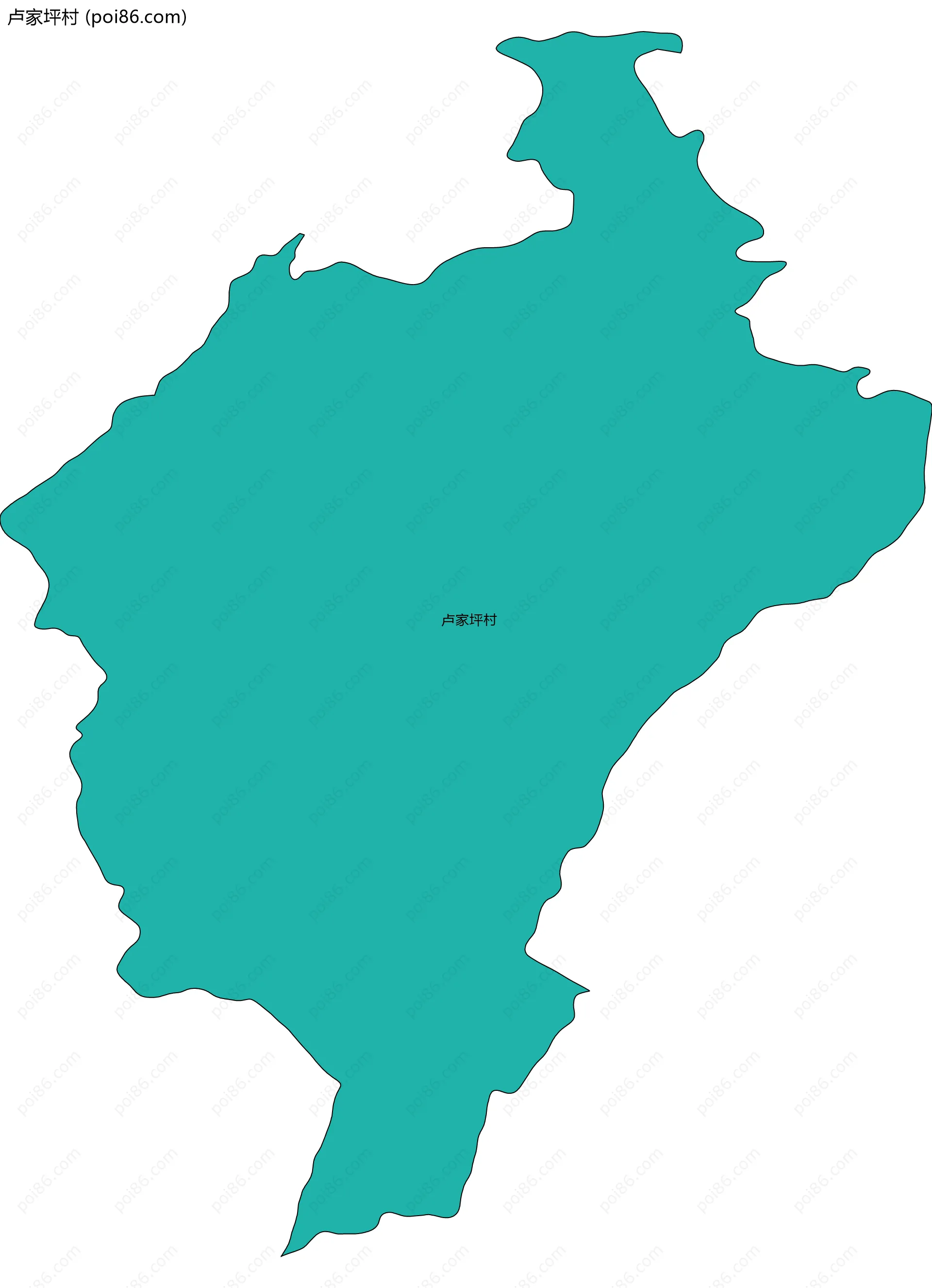 卢家坪村边界地图