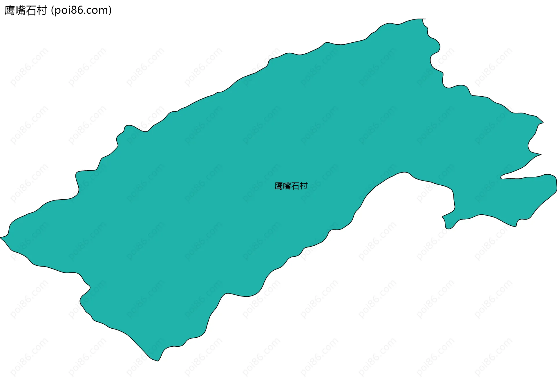 鹰嘴石村边界地图