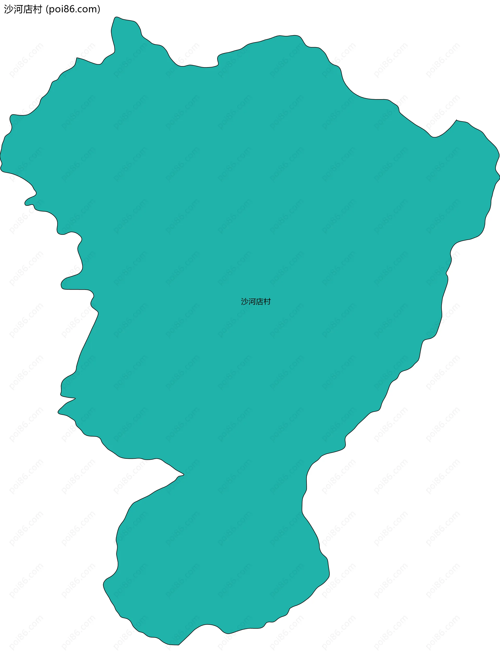 沙河店村边界地图