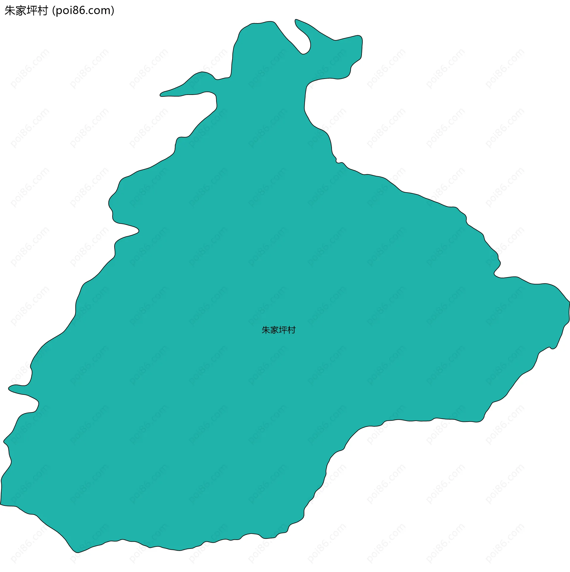 朱家坪村边界地图