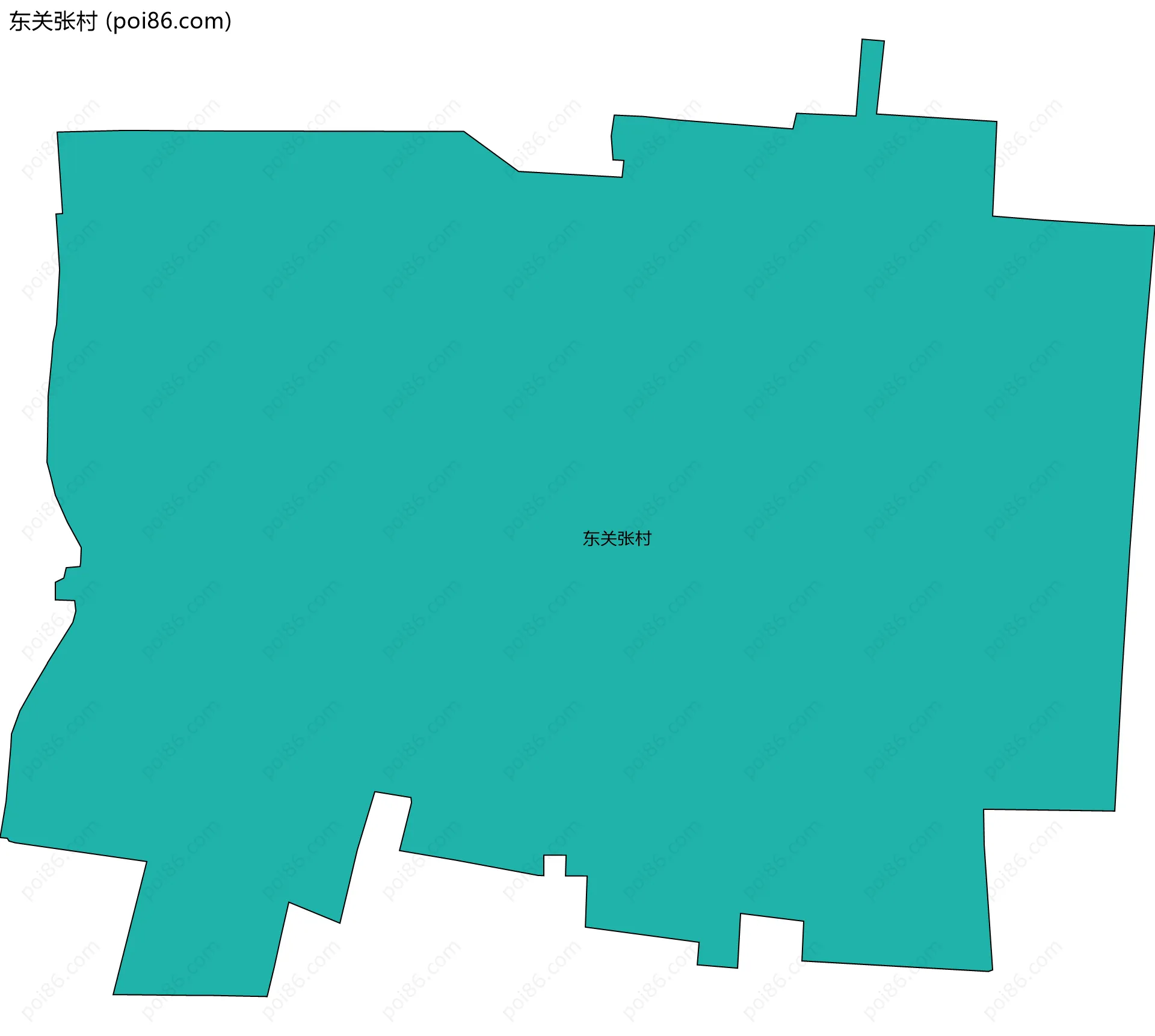 东关张村边界地图