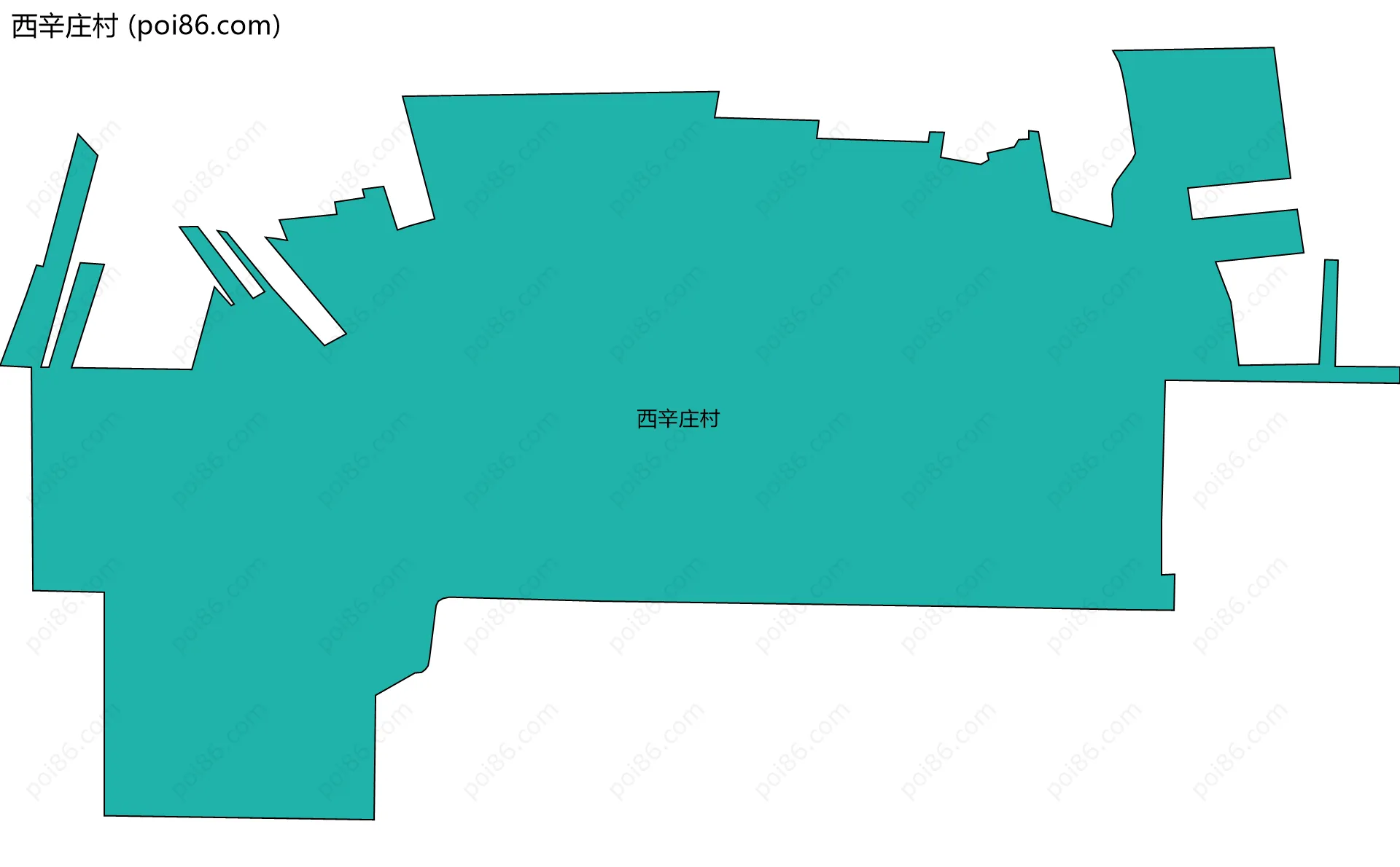 西辛庄村边界地图