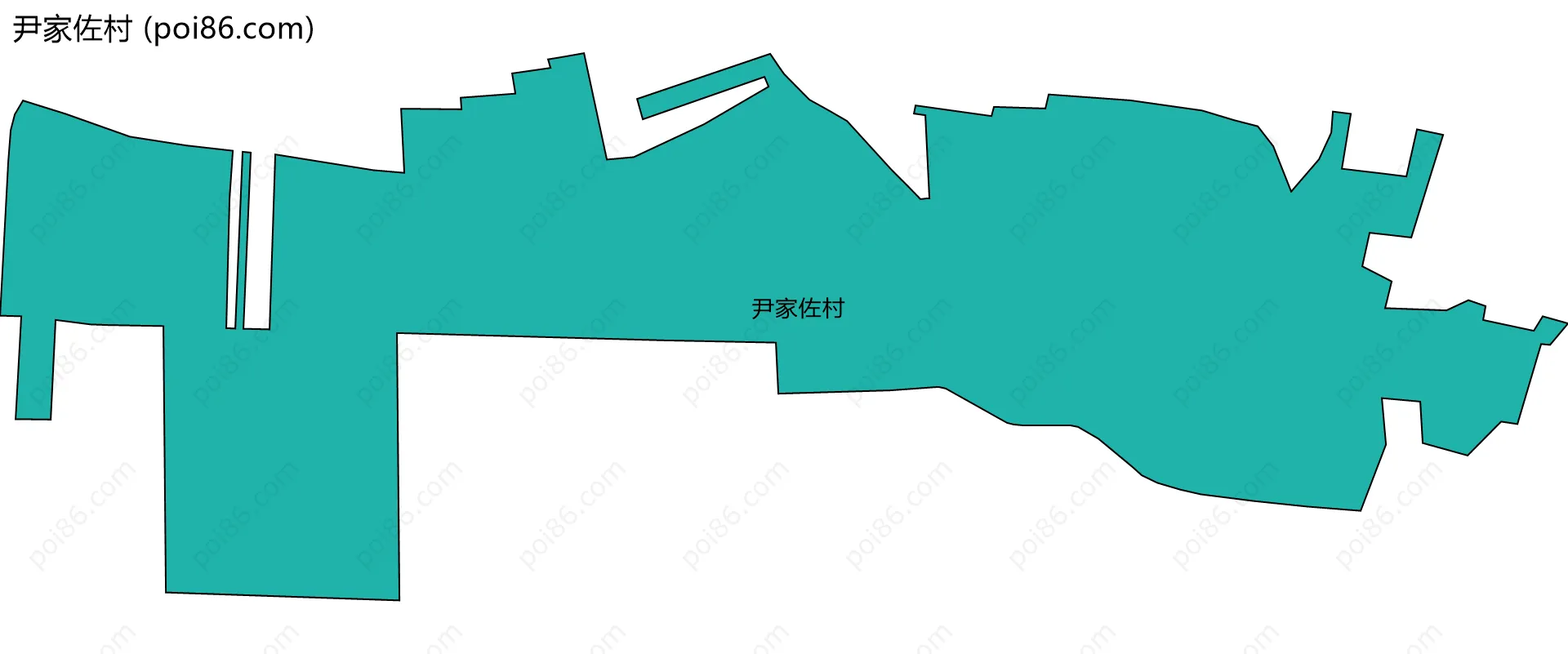 尹家佐村边界地图