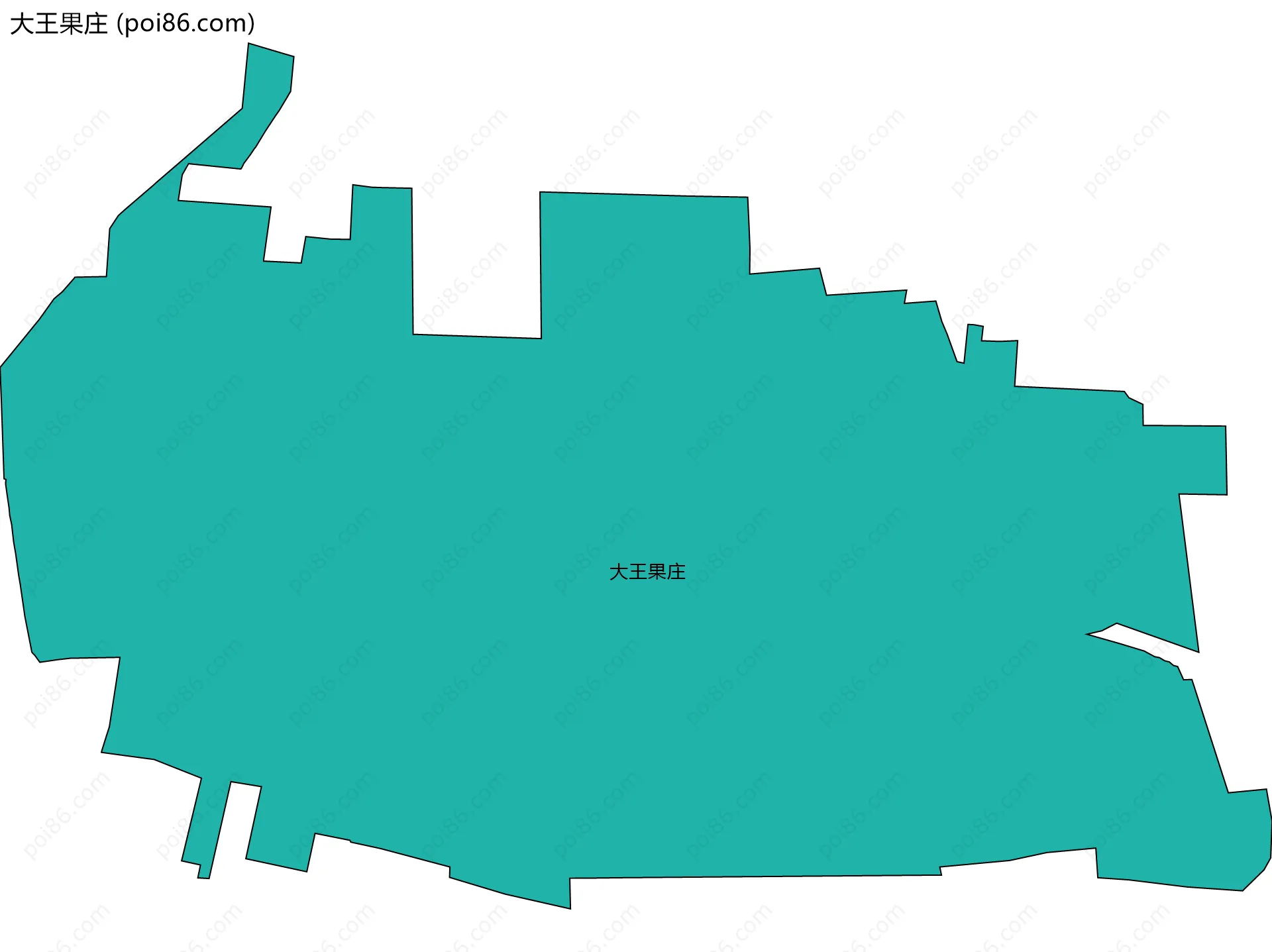 大王果庄边界地图
