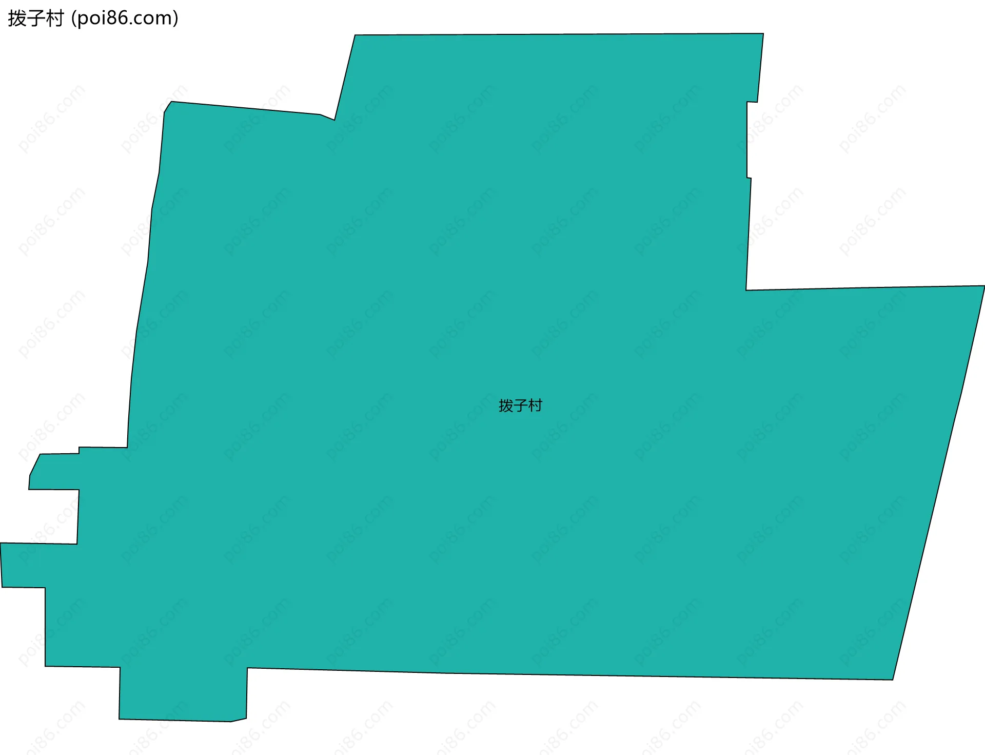 拨子村边界地图