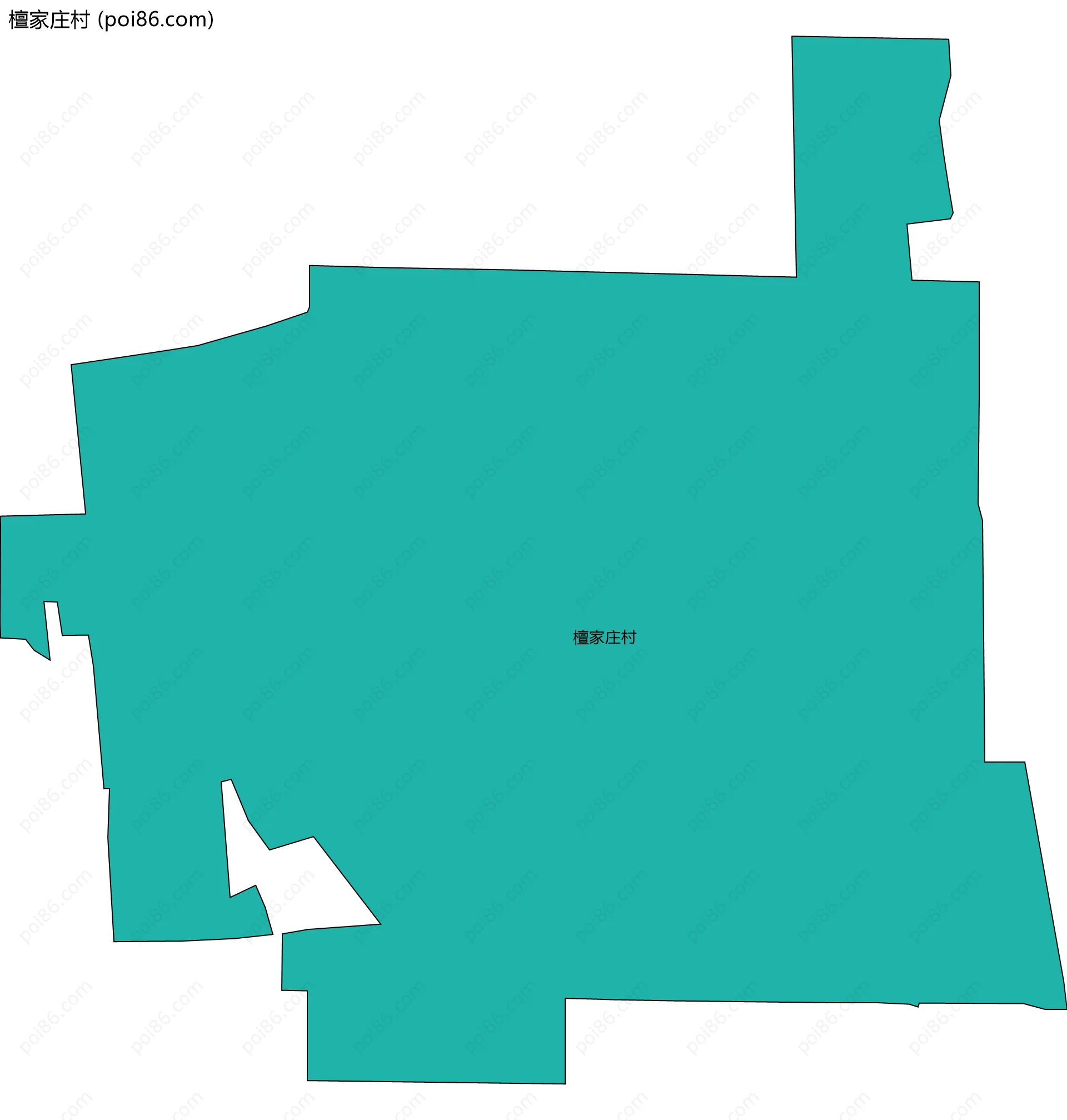 檀家庄村边界地图