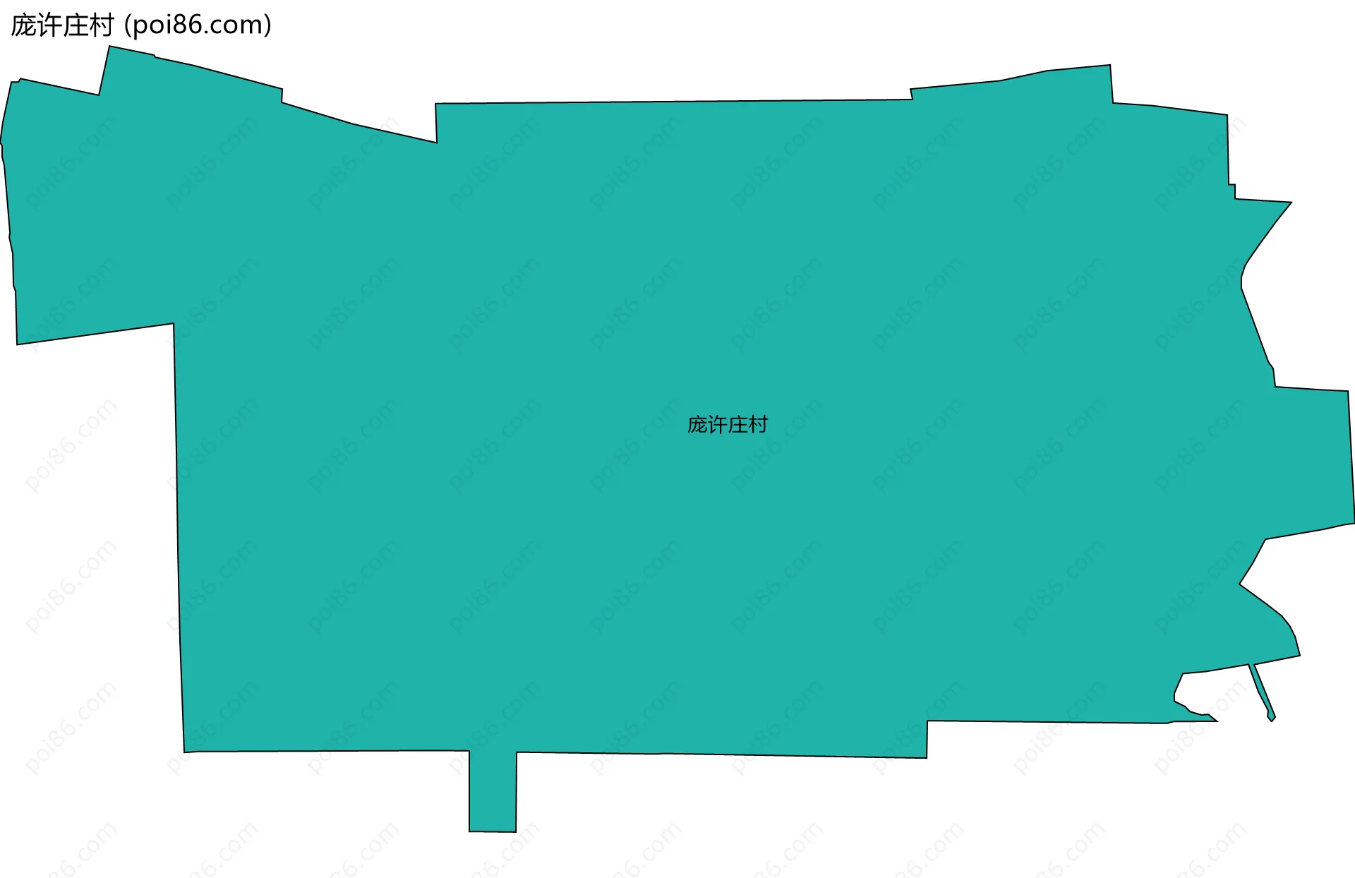 庞许庄村边界地图