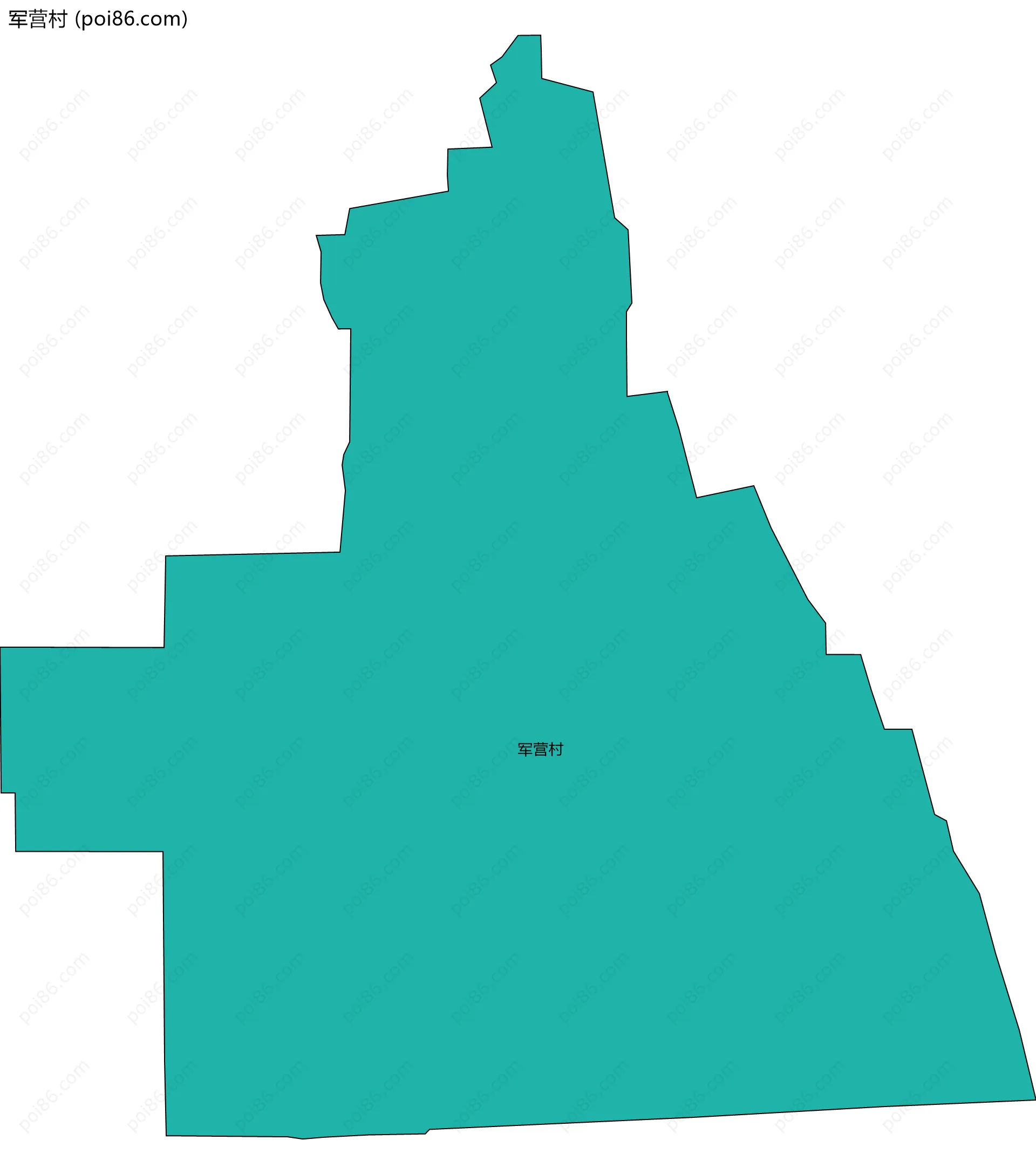 军营村边界地图