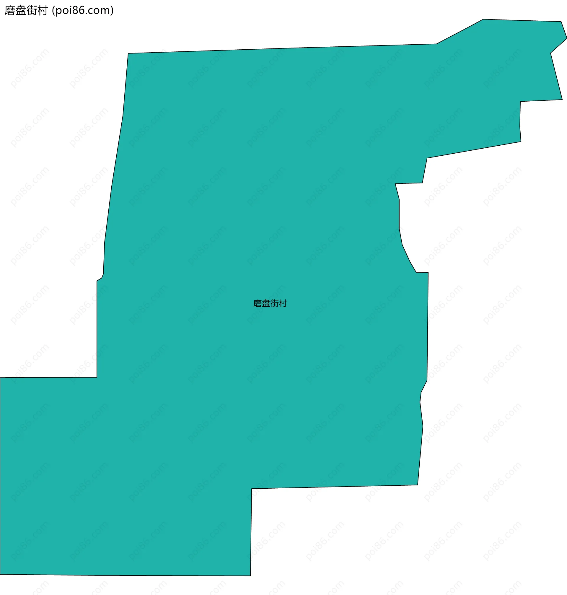 磨盘街村边界地图