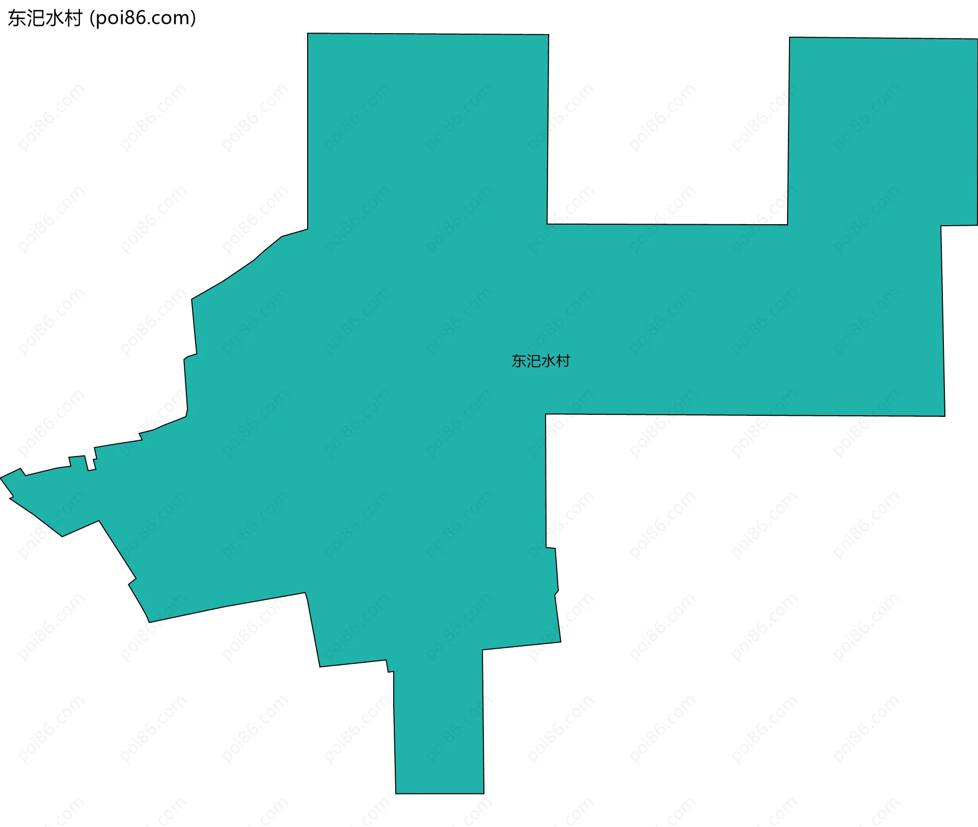 东汜水村边界地图