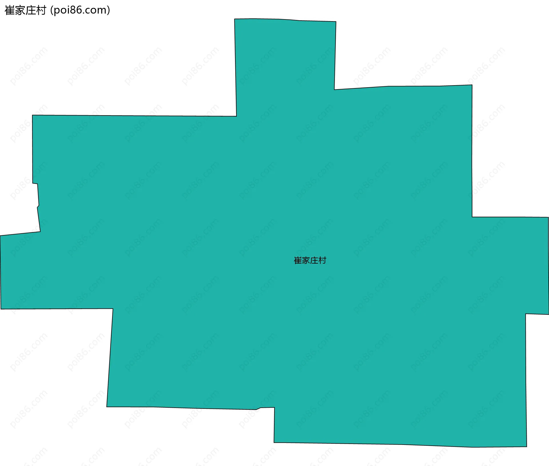 崔家庄村边界地图
