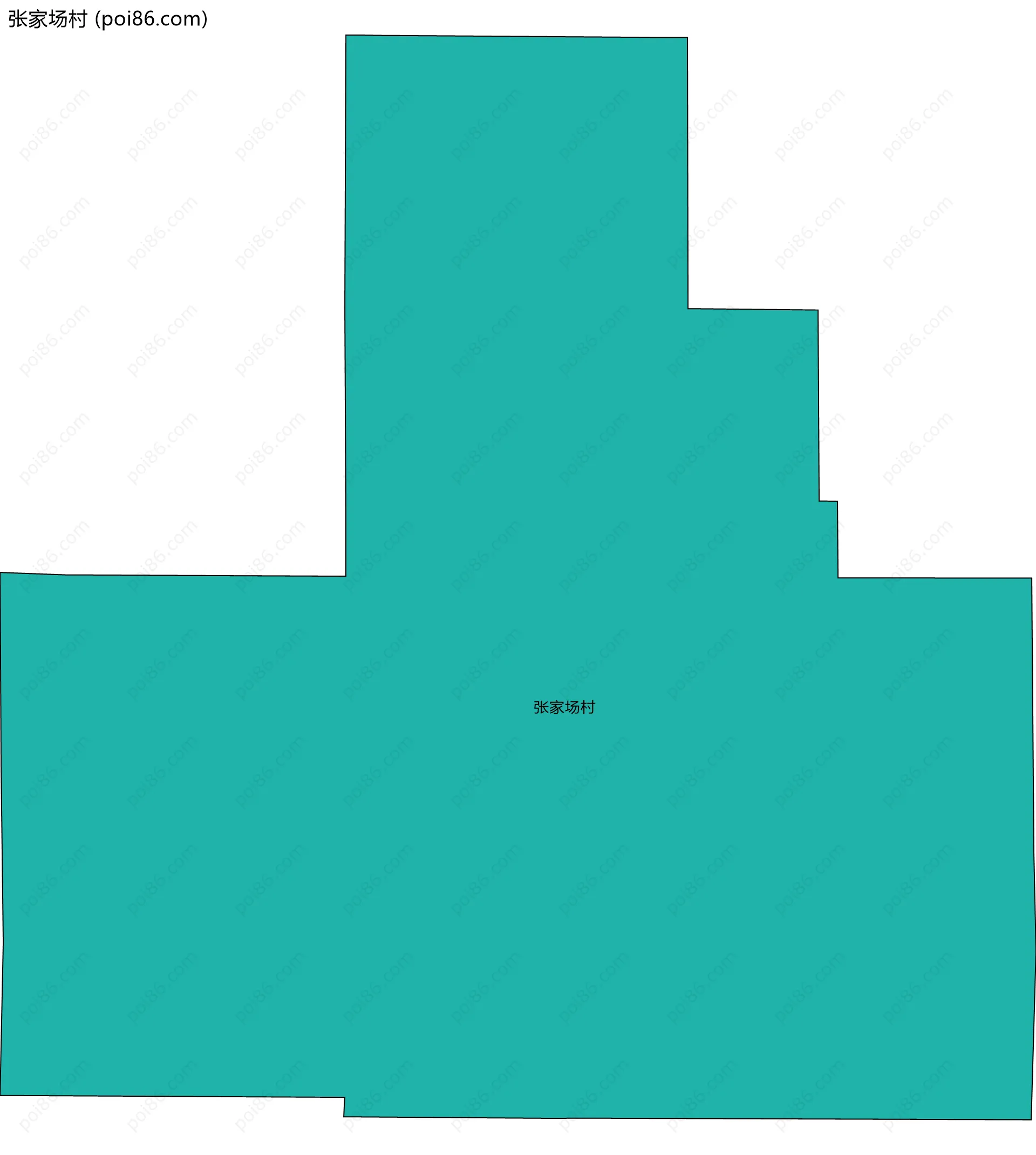 张家场村边界地图