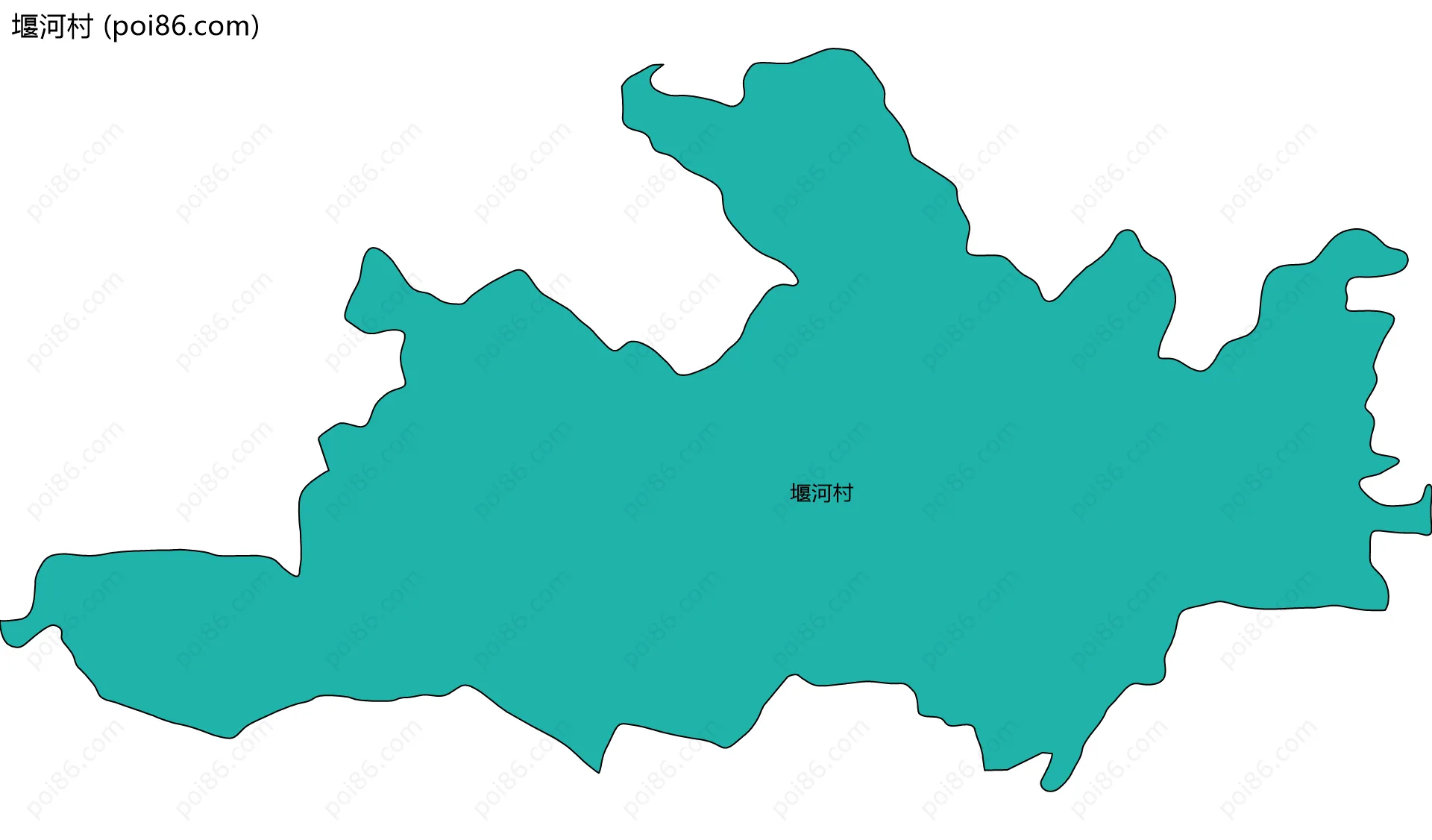 堰河村边界地图