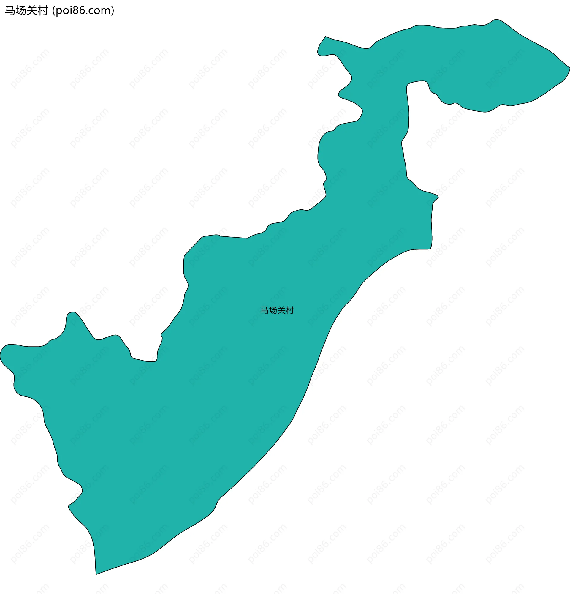 马场关村边界地图