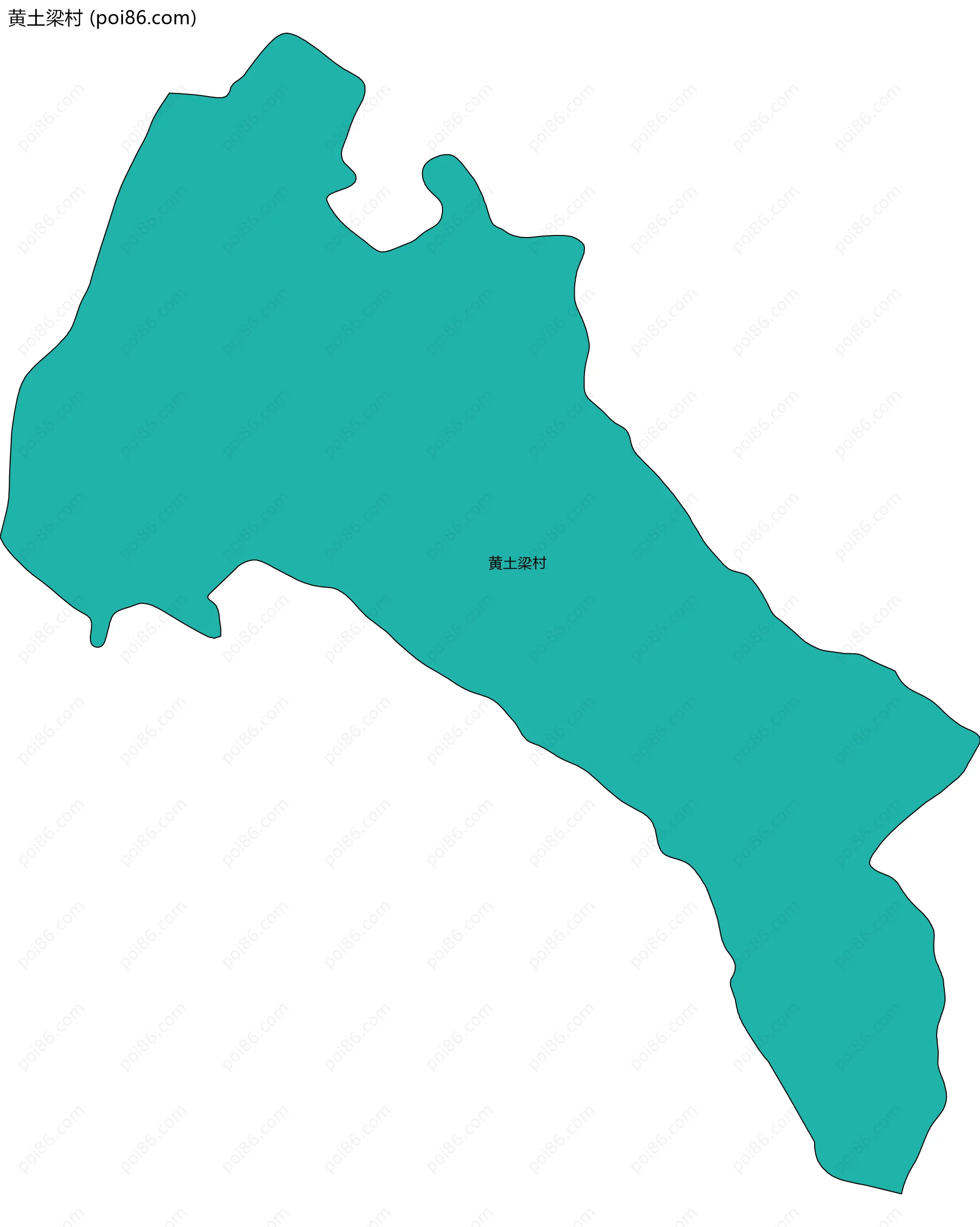 黄土梁村边界地图