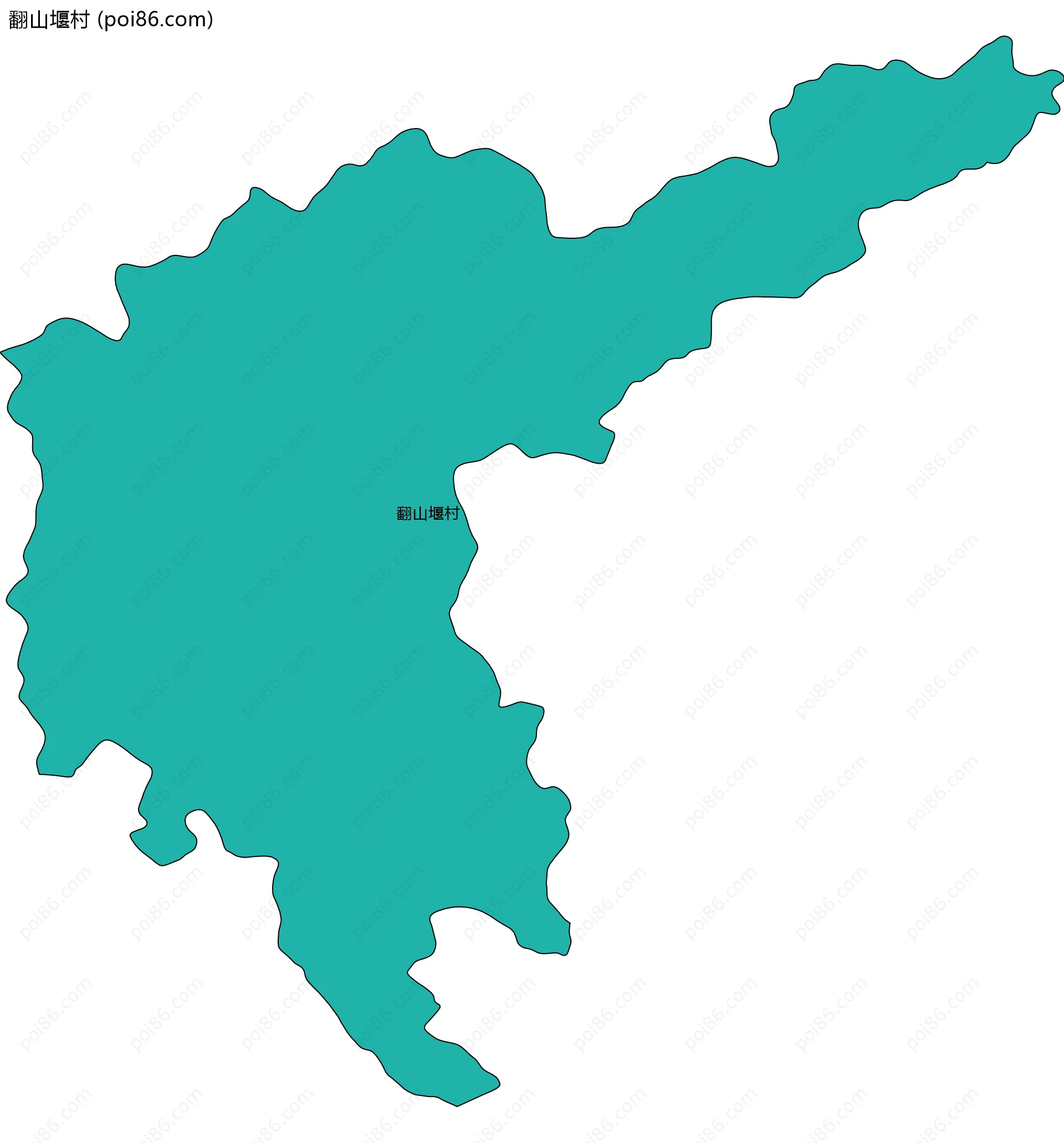 翻山堰村边界地图