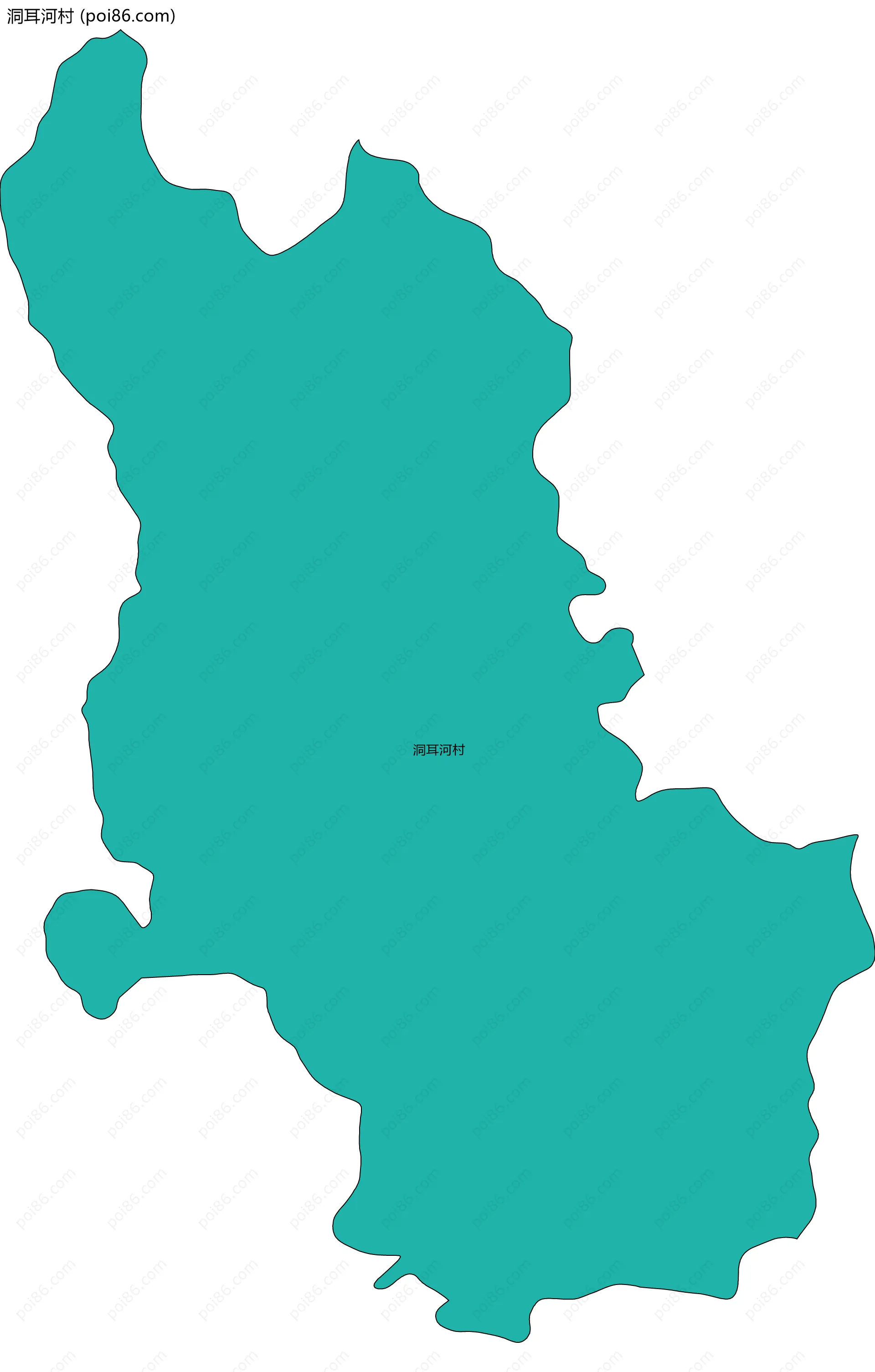 洞耳河村边界地图