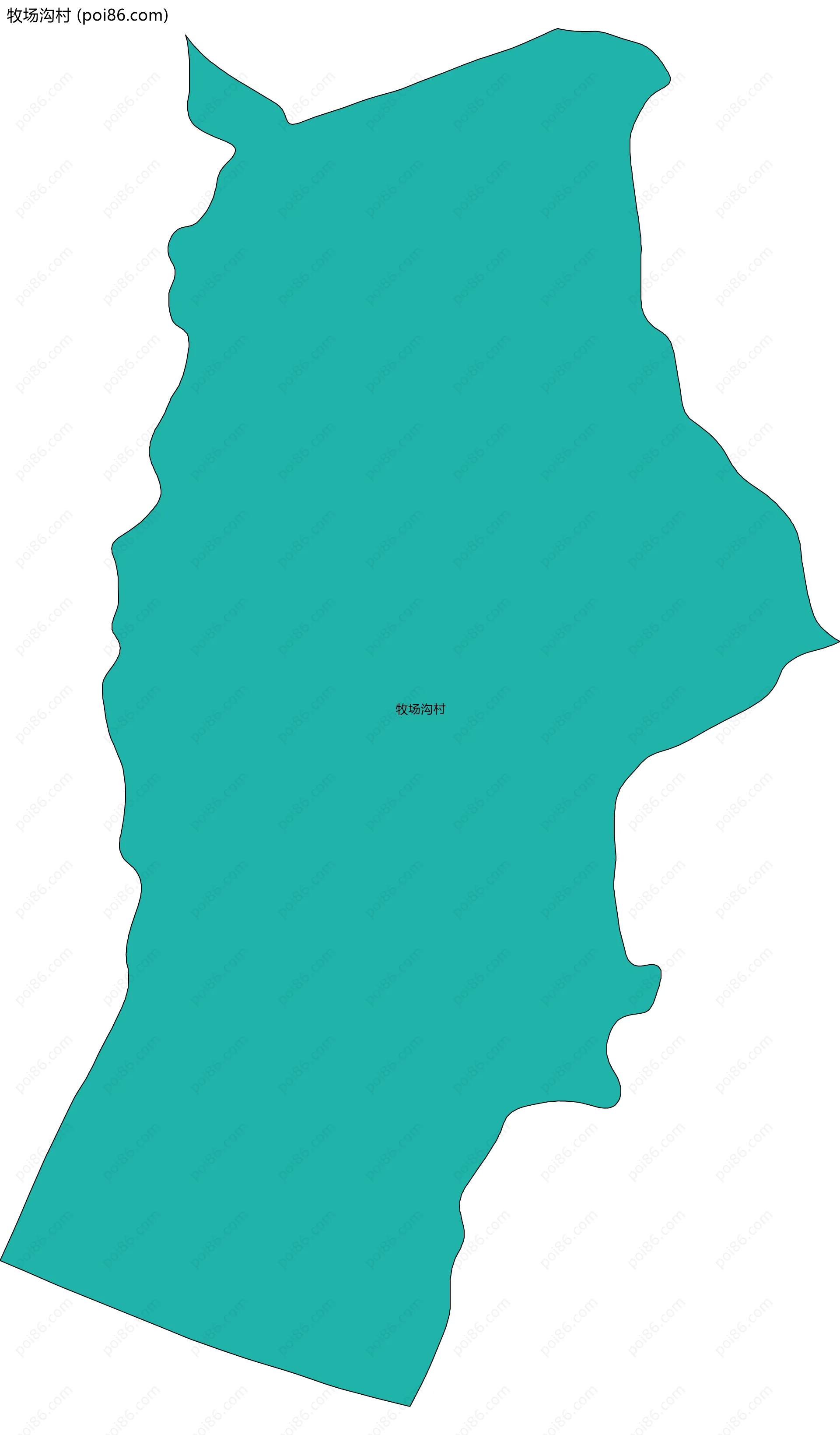 牧场沟村边界地图