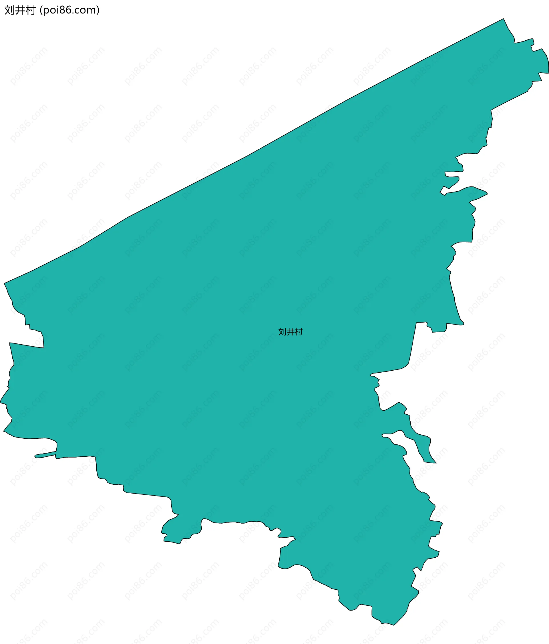 刘井村边界地图