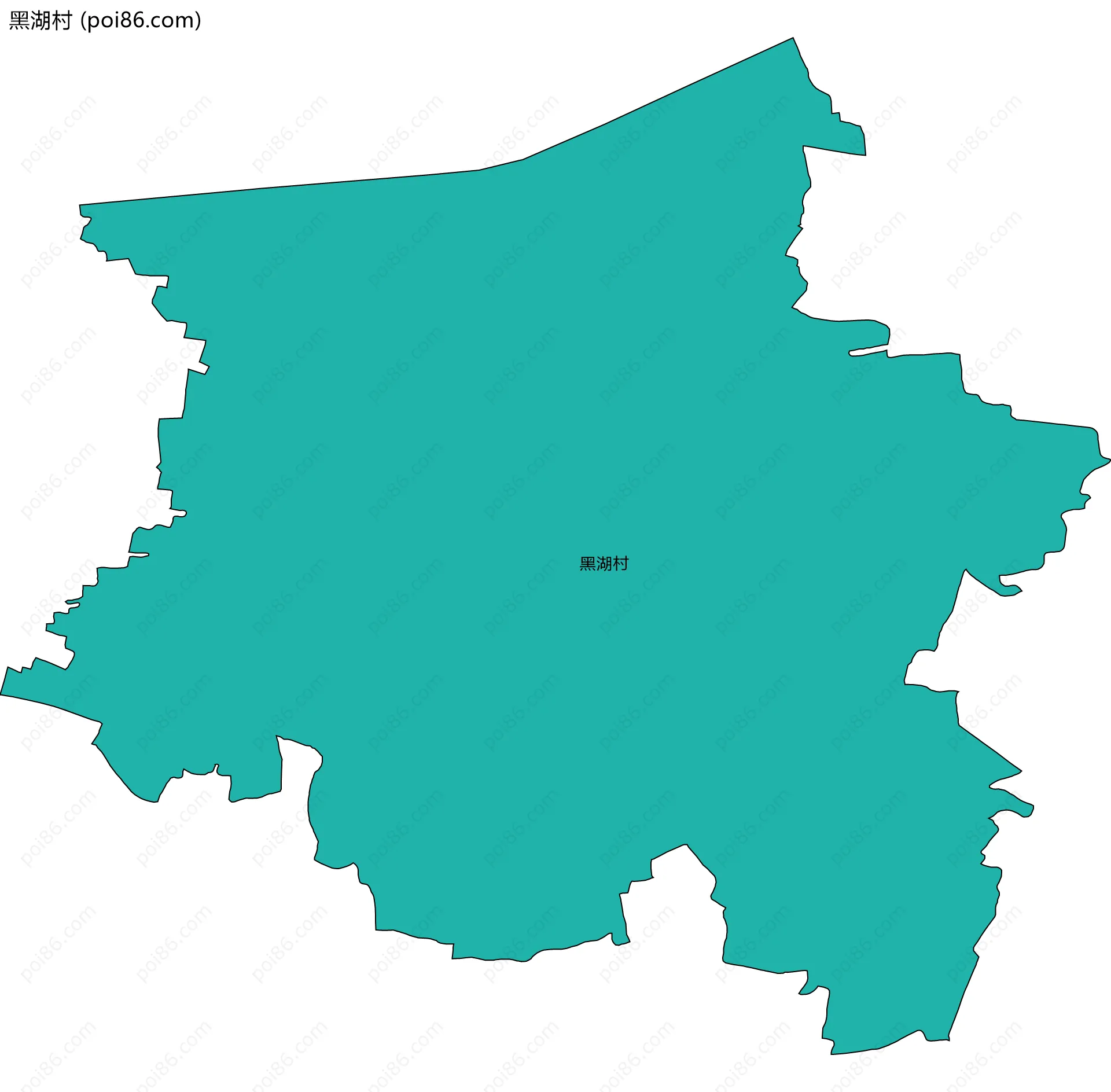 黑湖村边界地图
