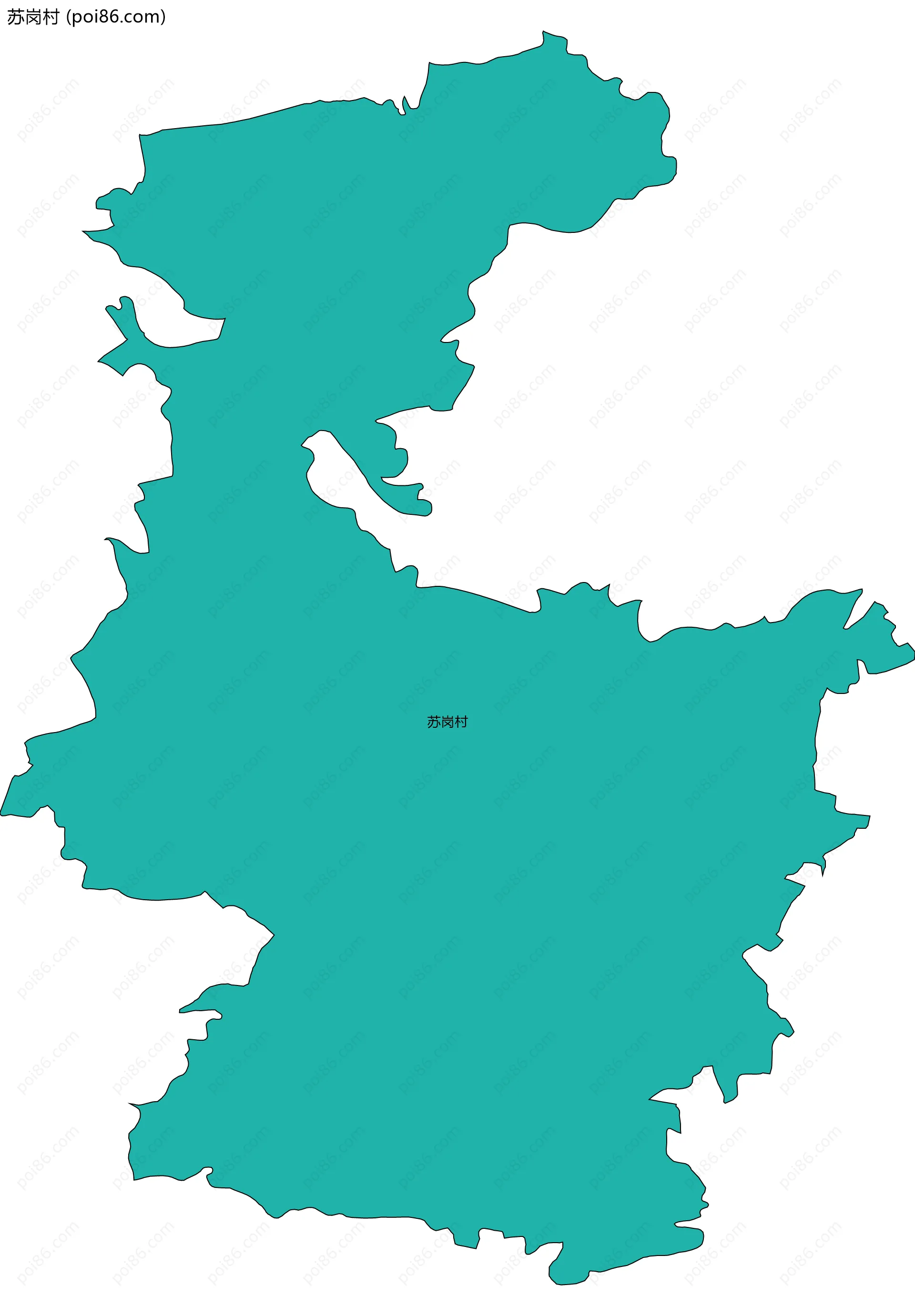 苏岗村边界地图