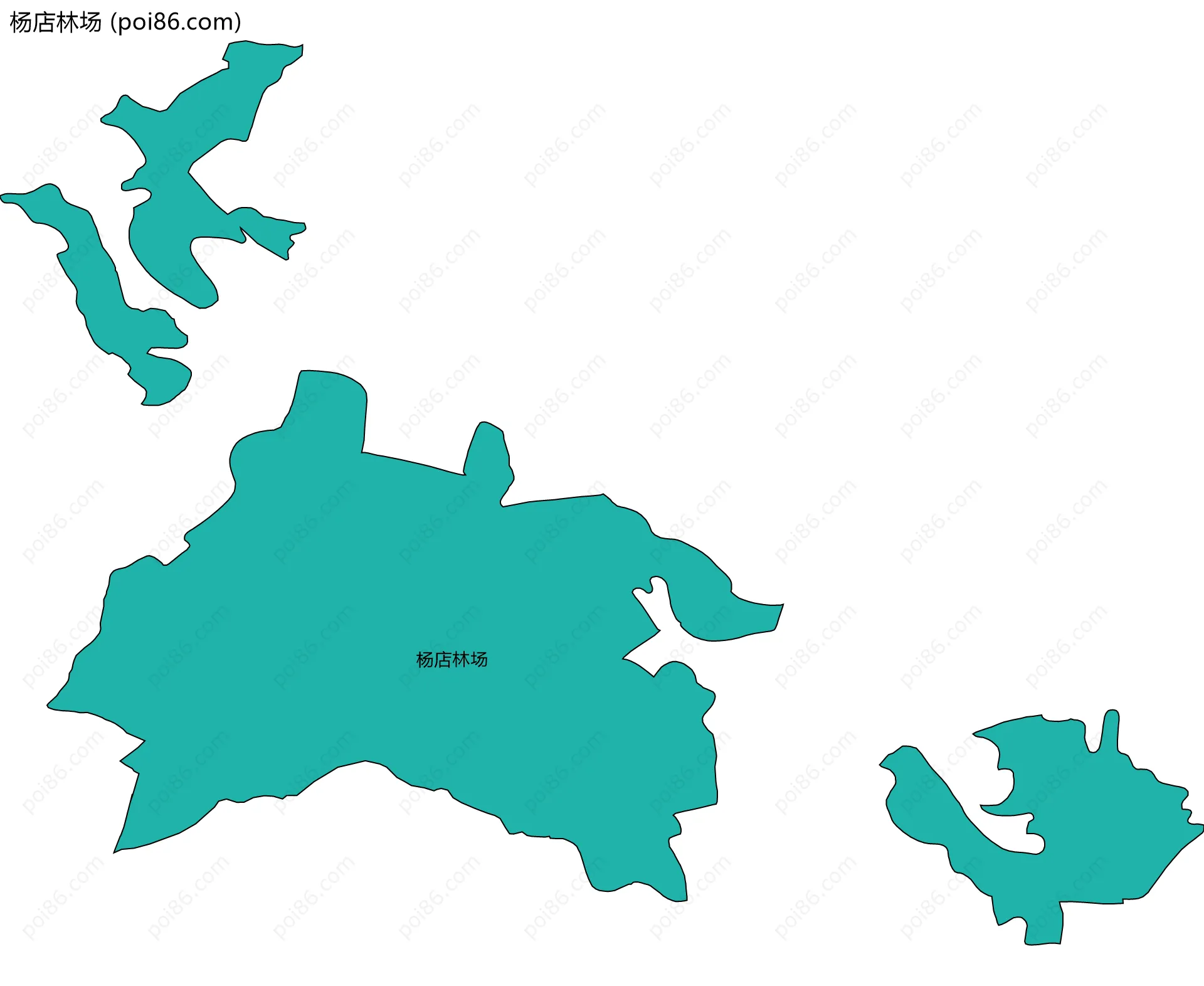 杨店林场边界地图