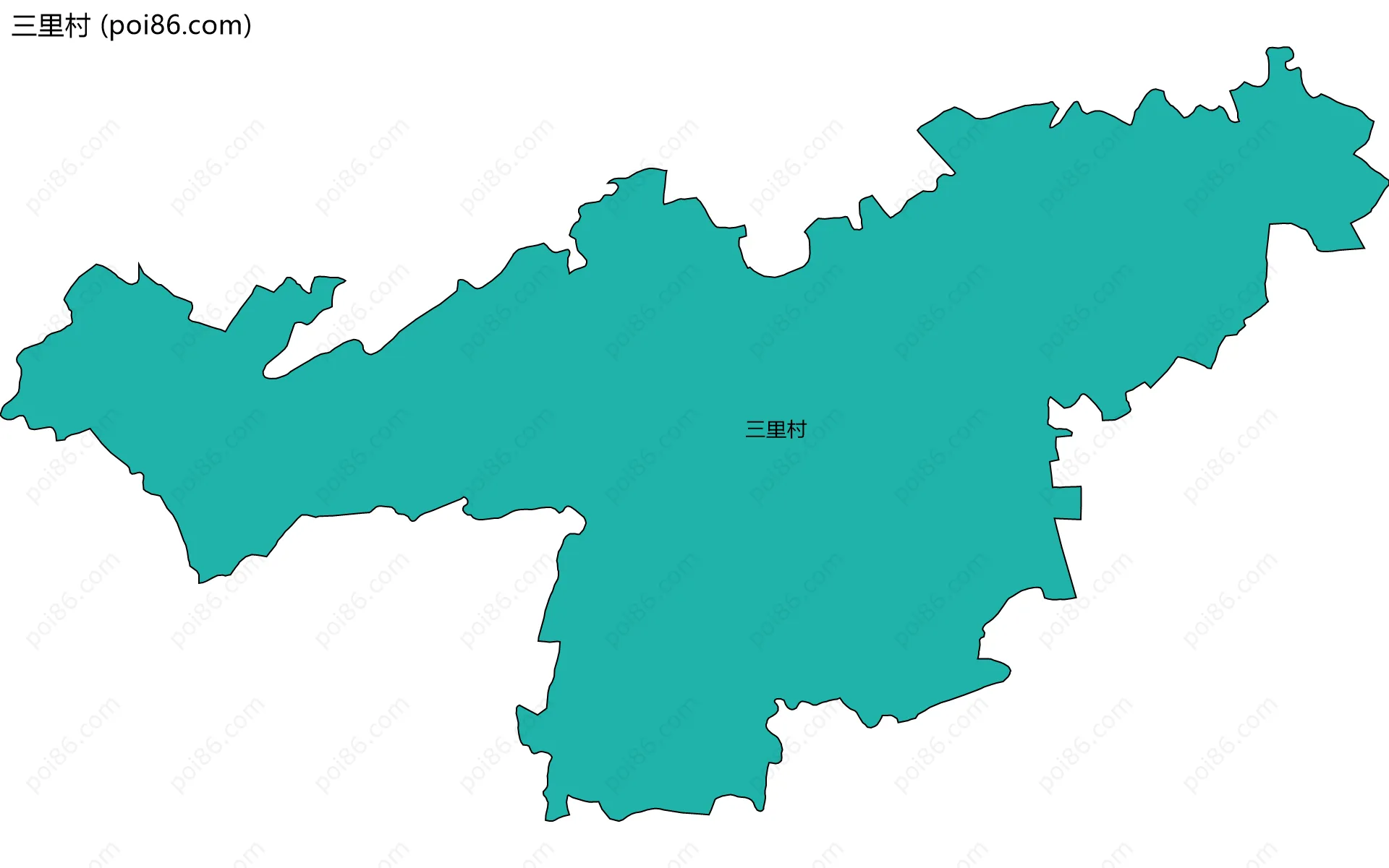 三里村边界地图