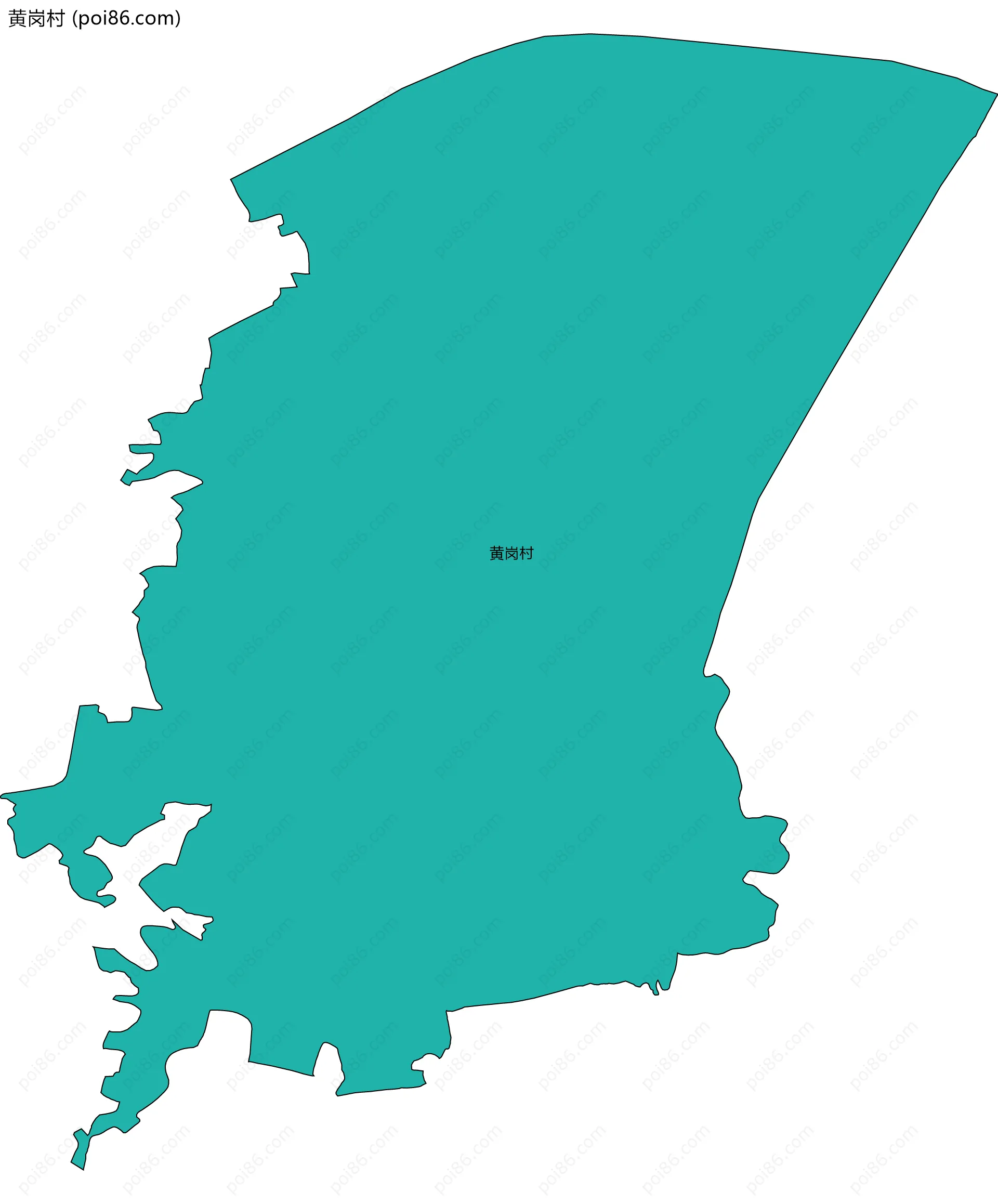 黄岗村边界地图