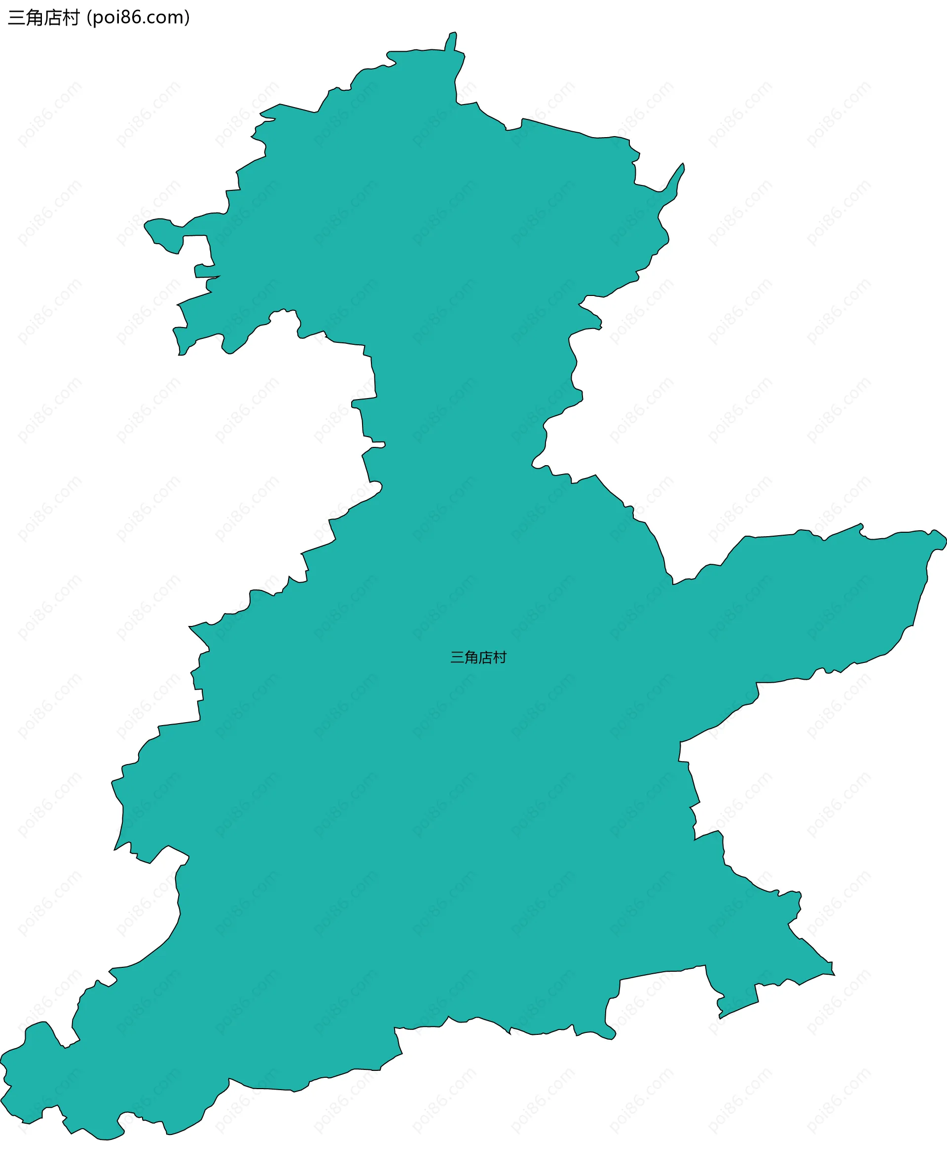 三角店村边界地图