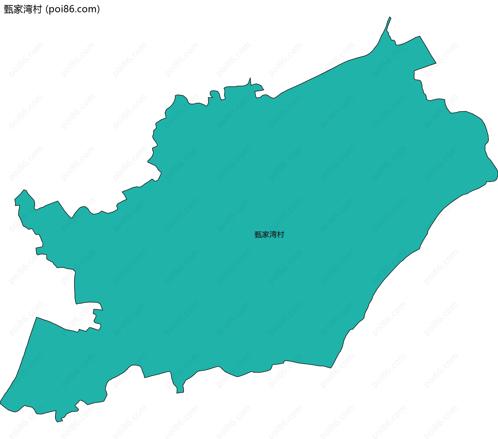 甄家湾村边界地图