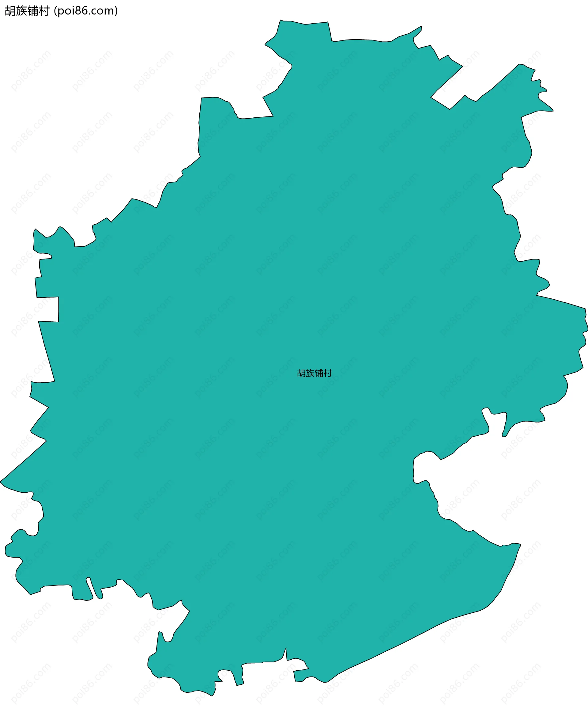胡族铺村边界地图