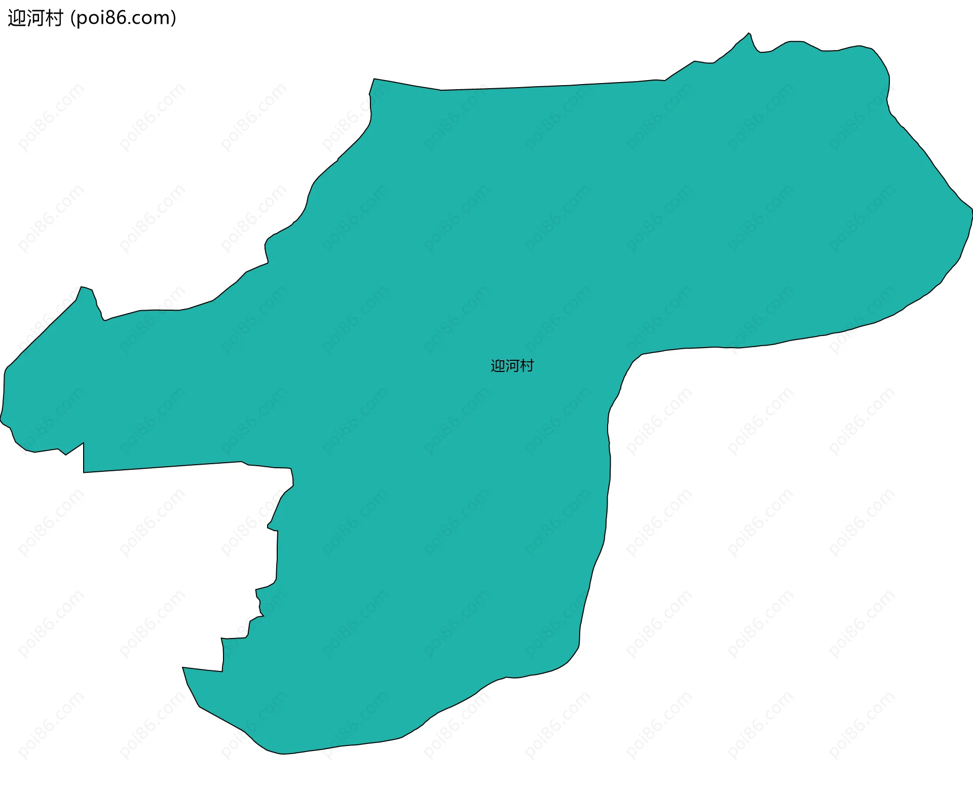 迎河村边界地图