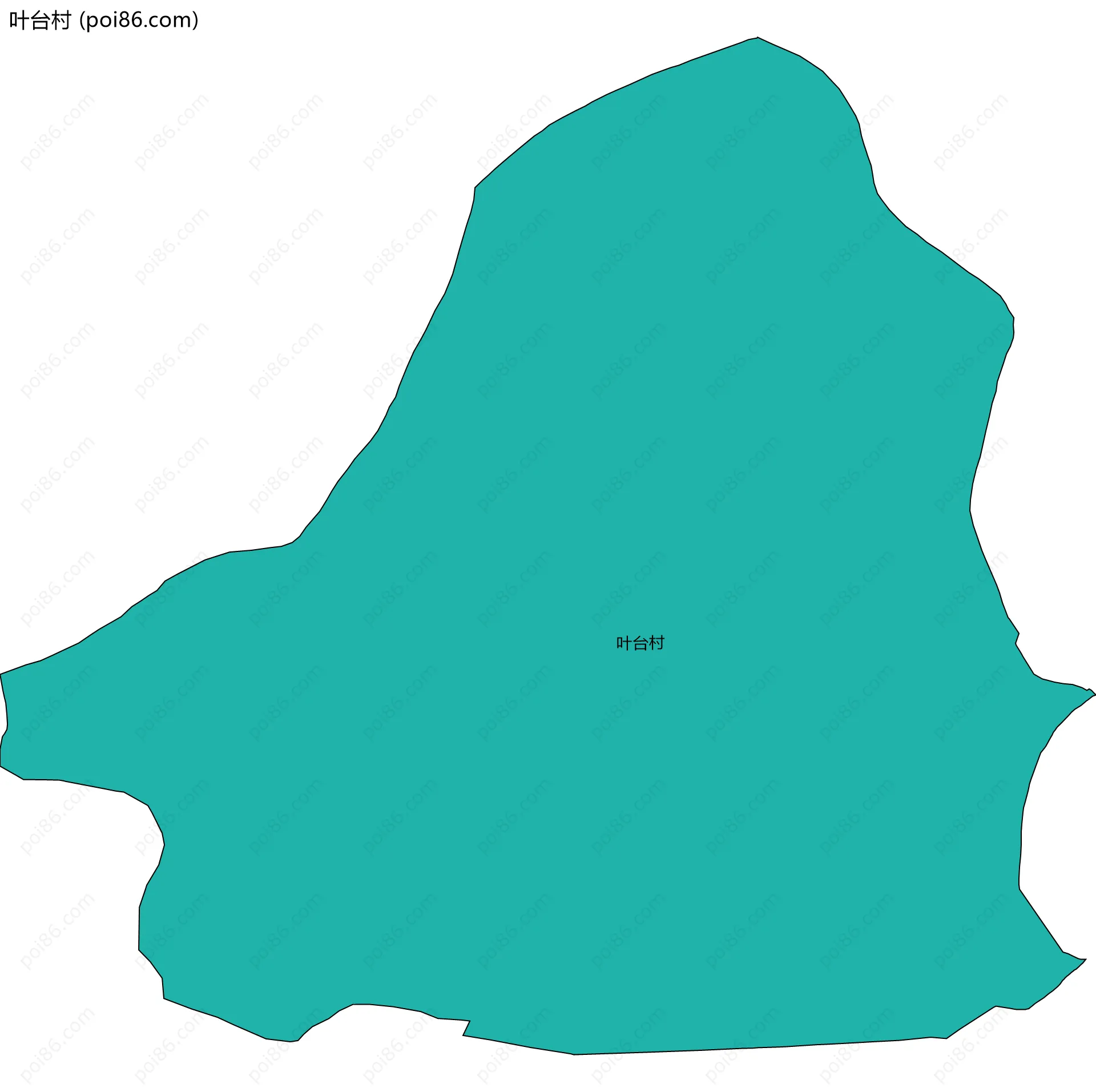 叶台村边界地图