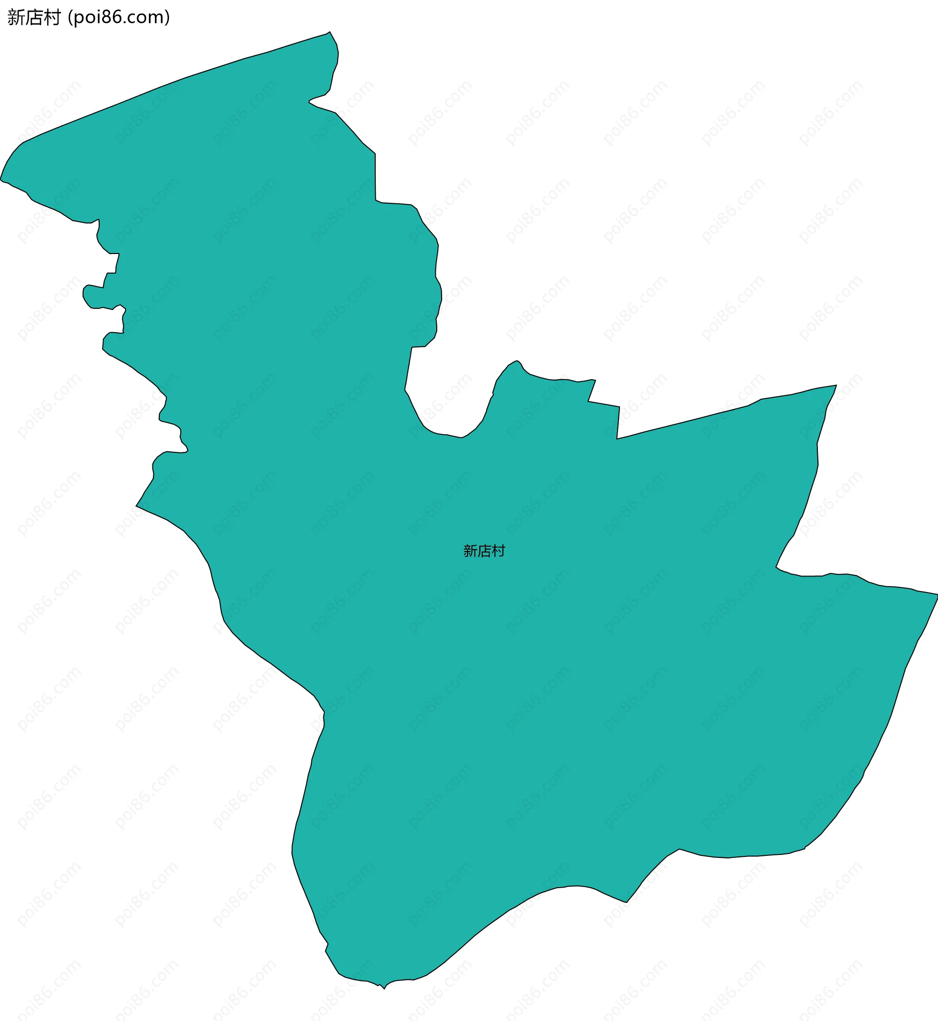 新店村边界地图