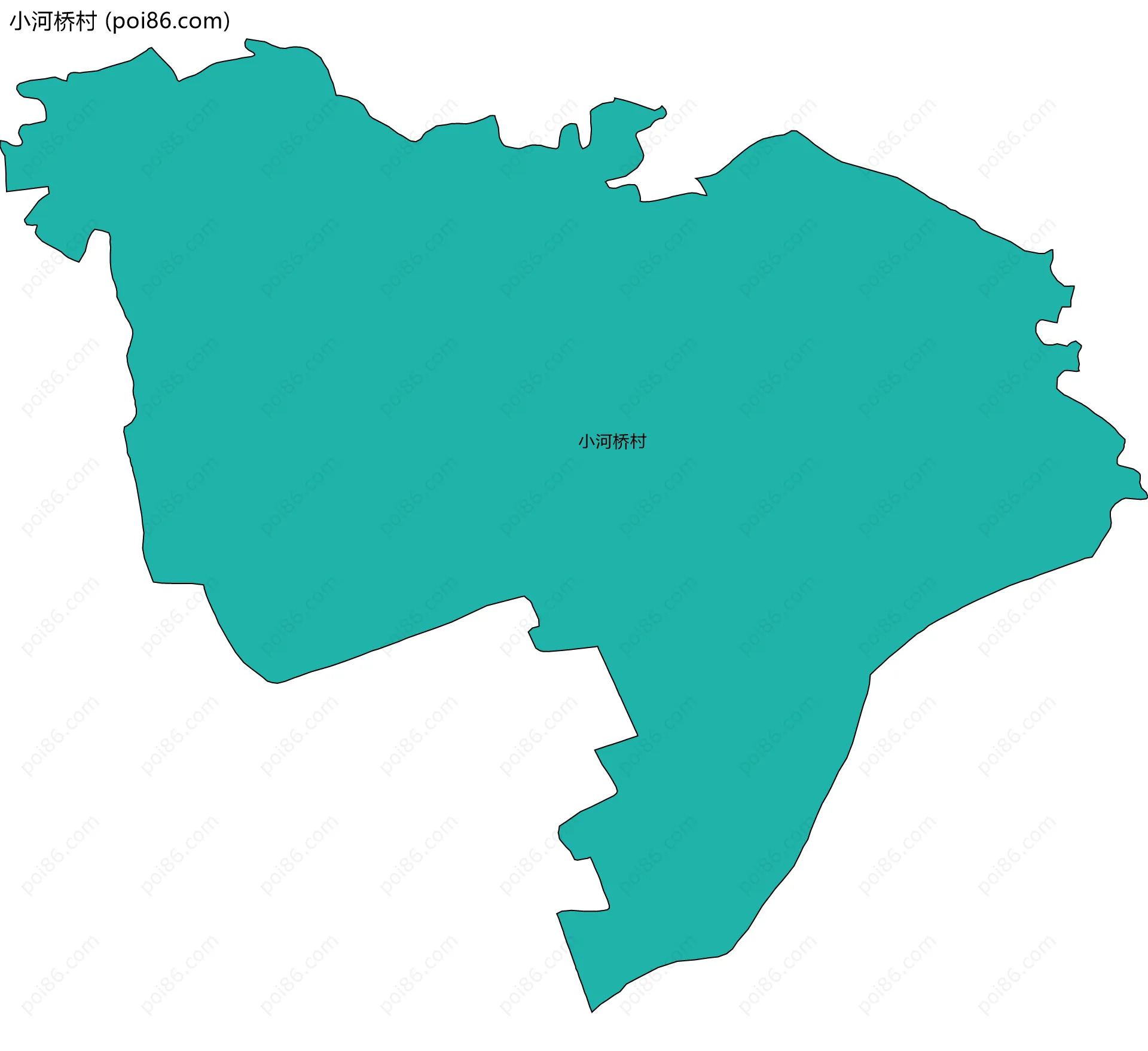 小河桥村边界地图