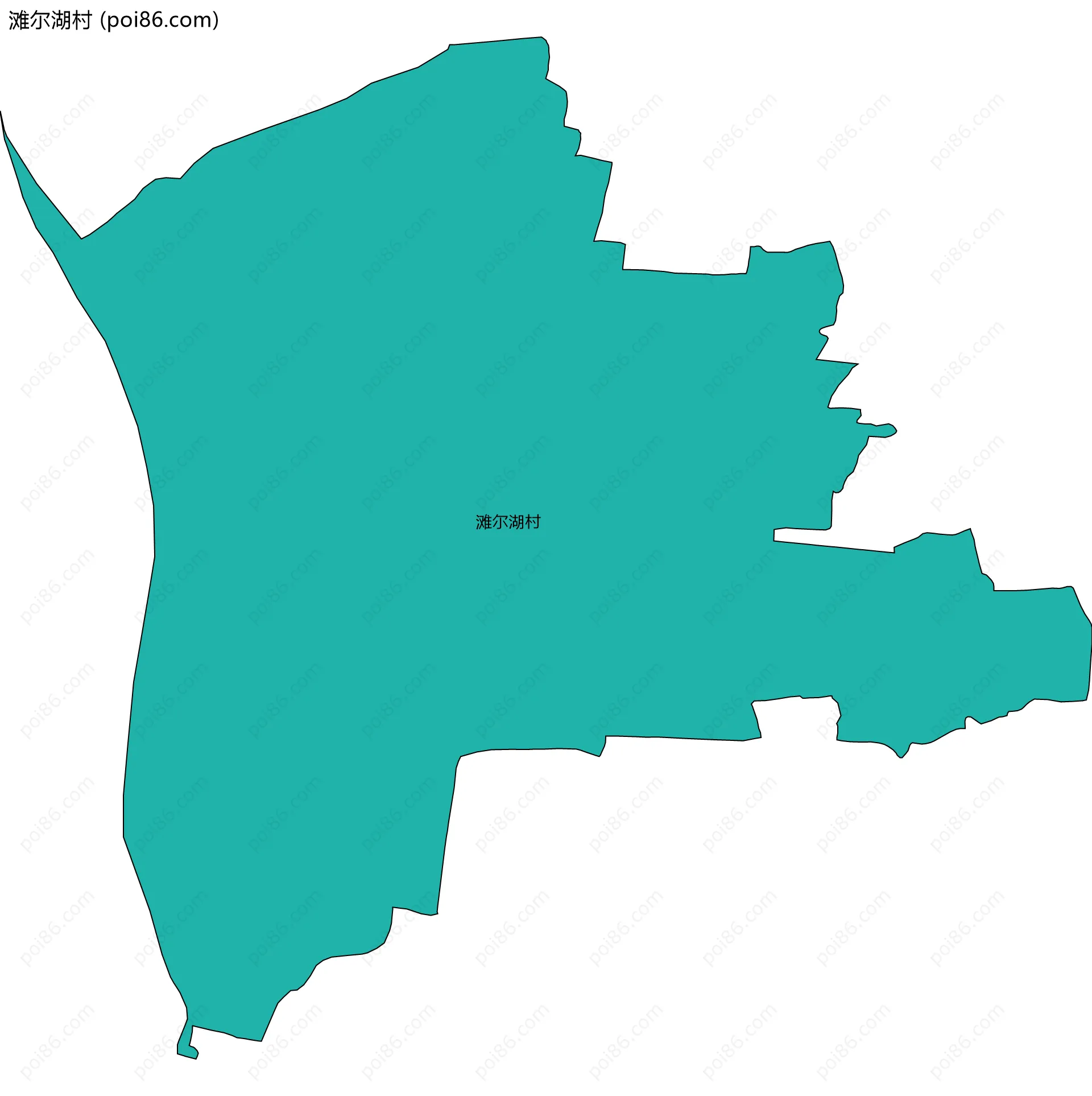 滩尔湖村边界地图