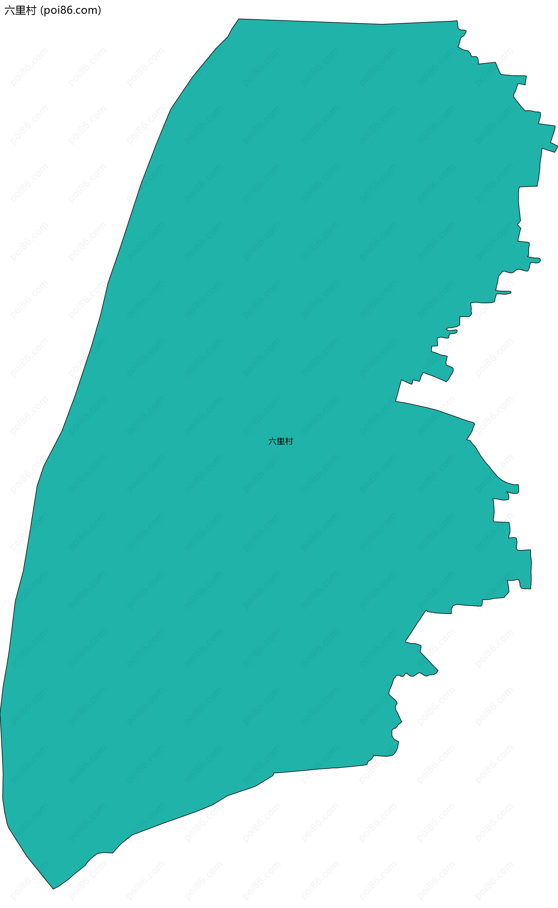 六里村边界地图