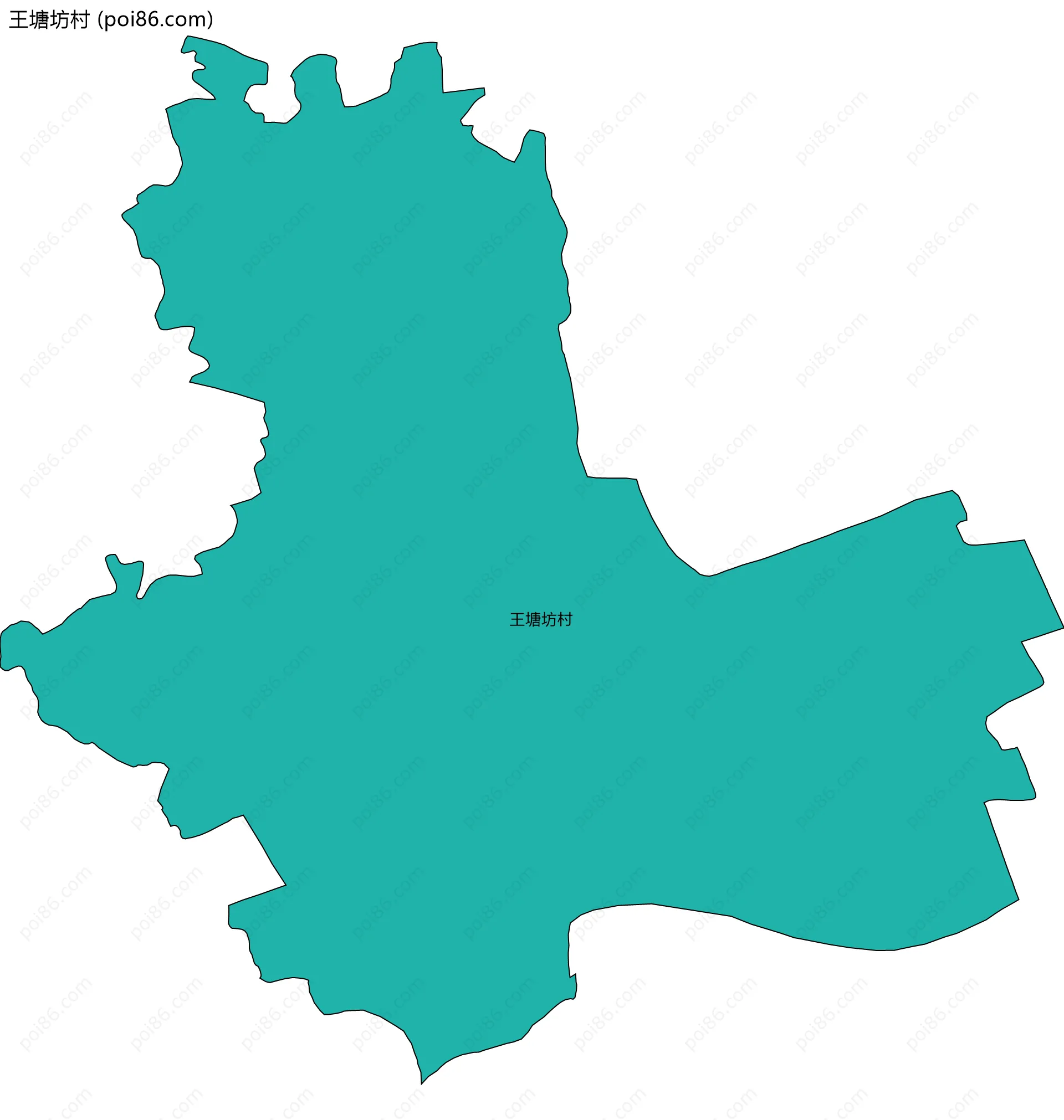 王塘坊村边界地图