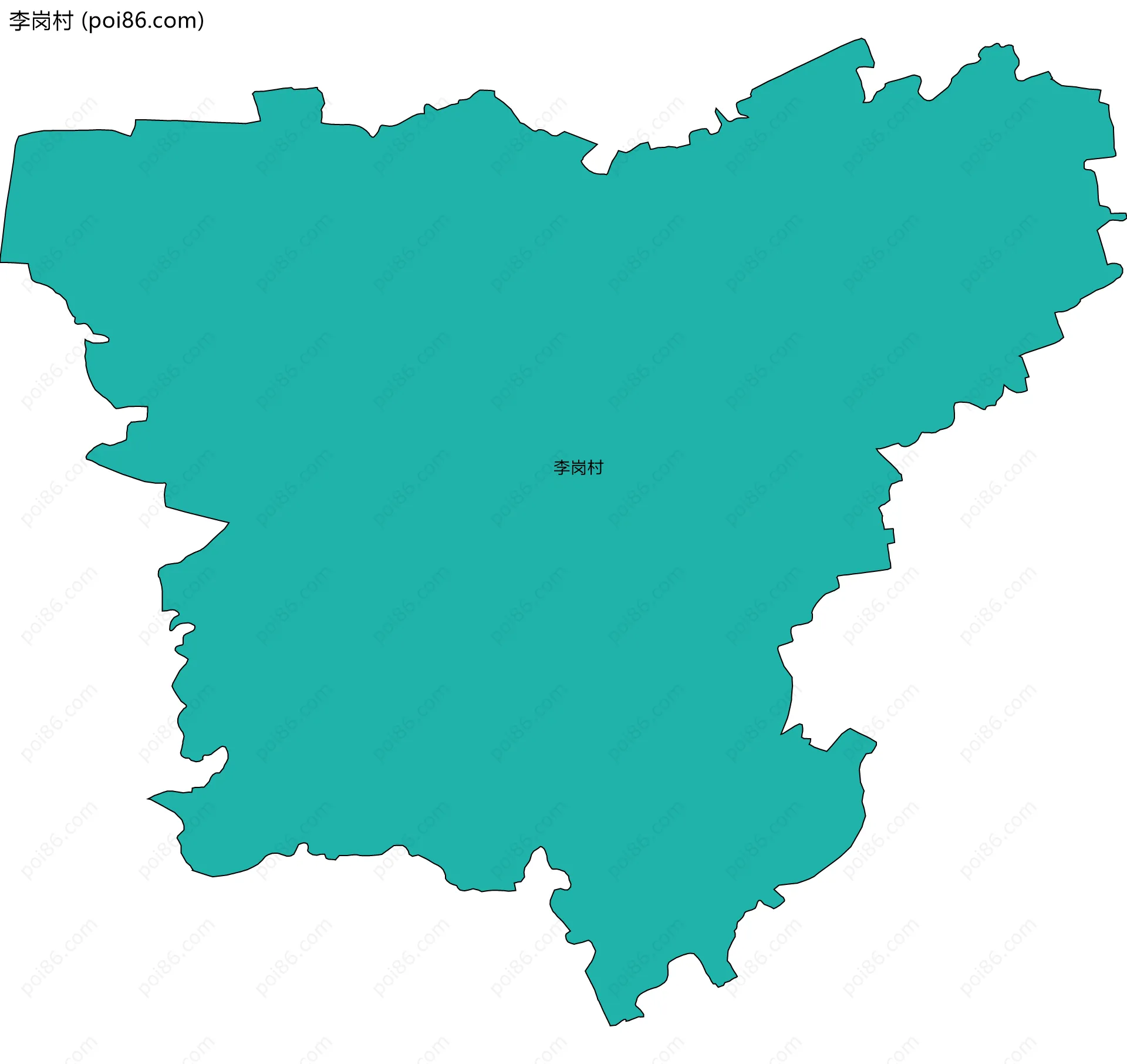 李岗村边界地图