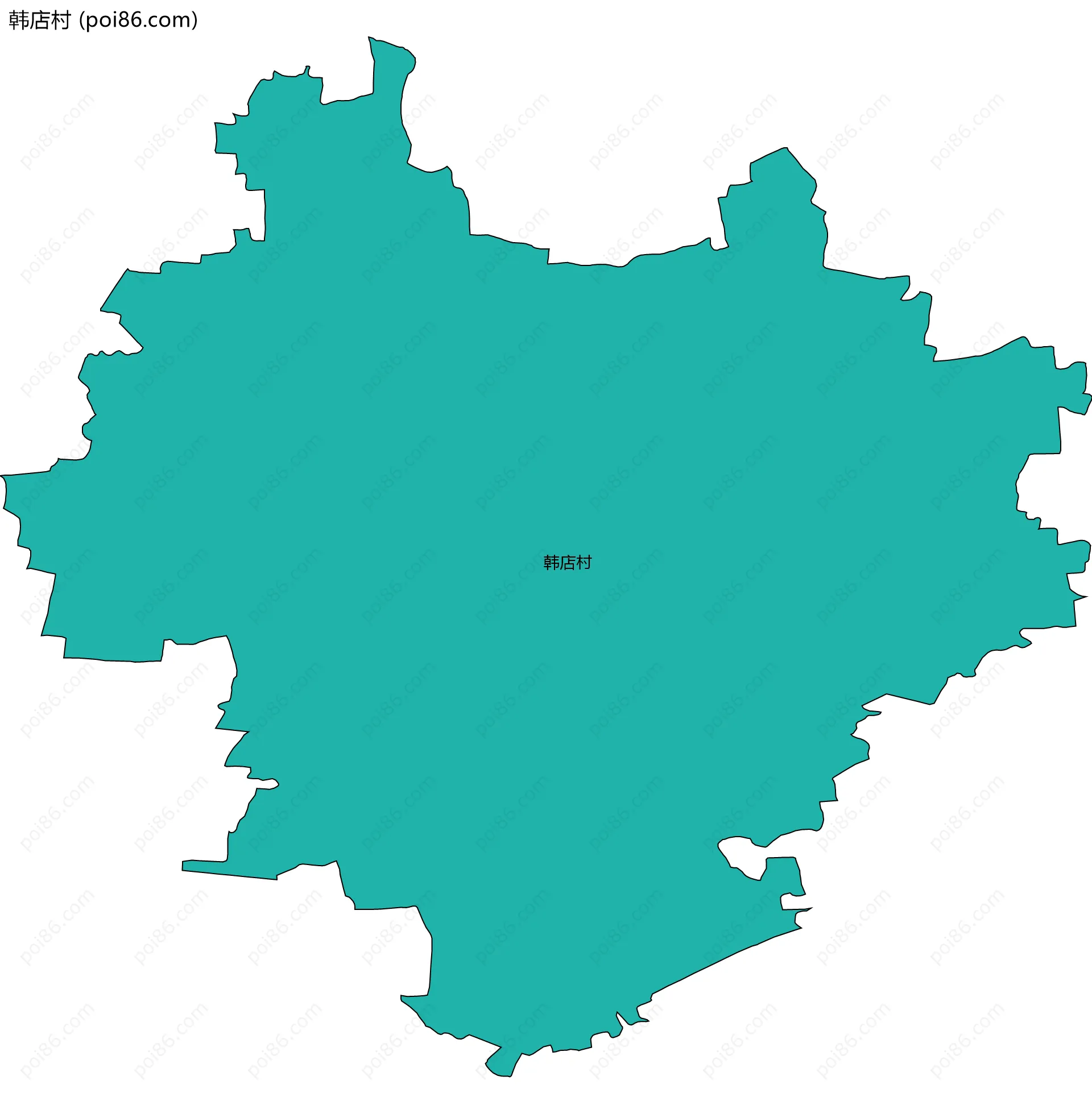 韩店村边界地图