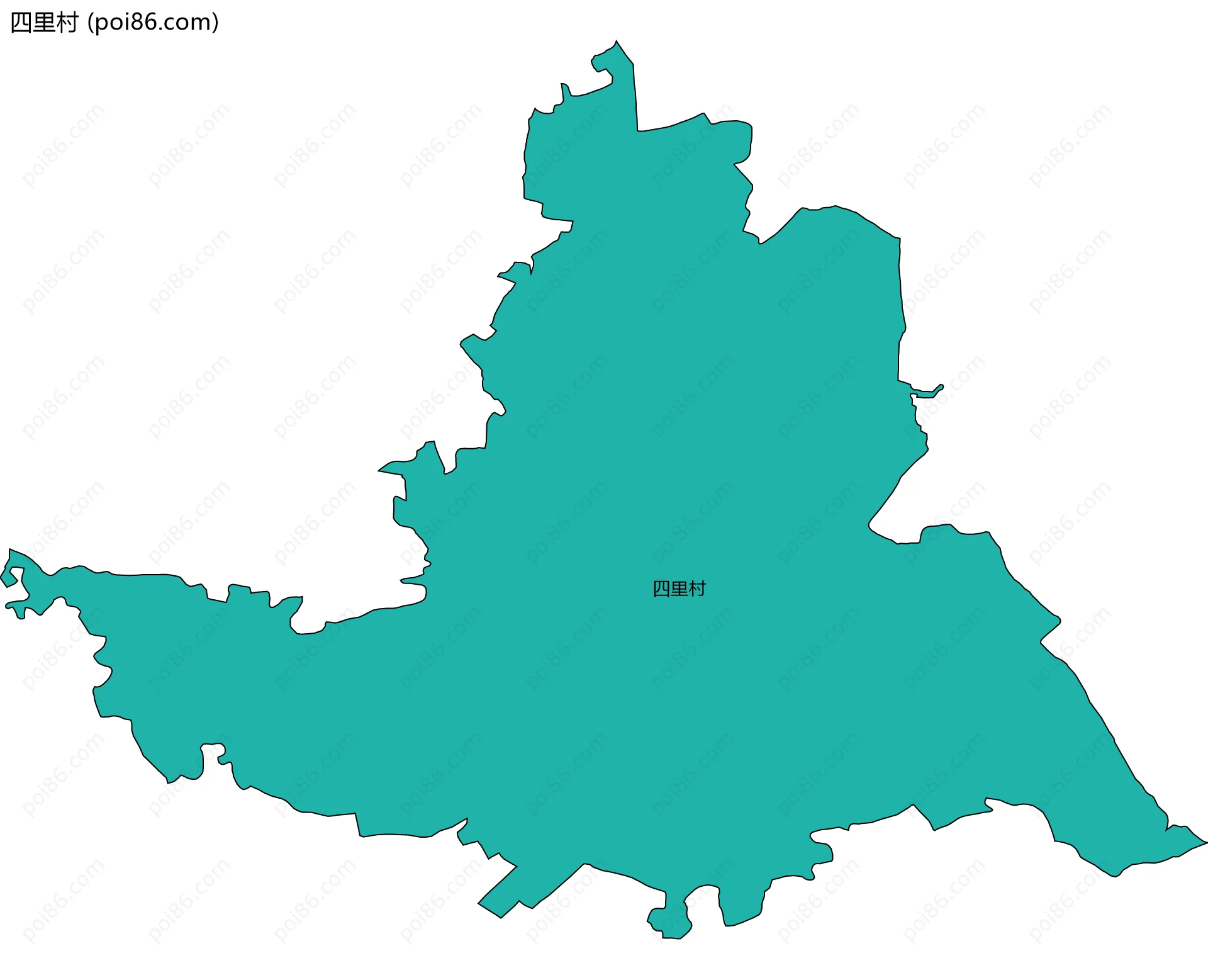 四里村边界地图