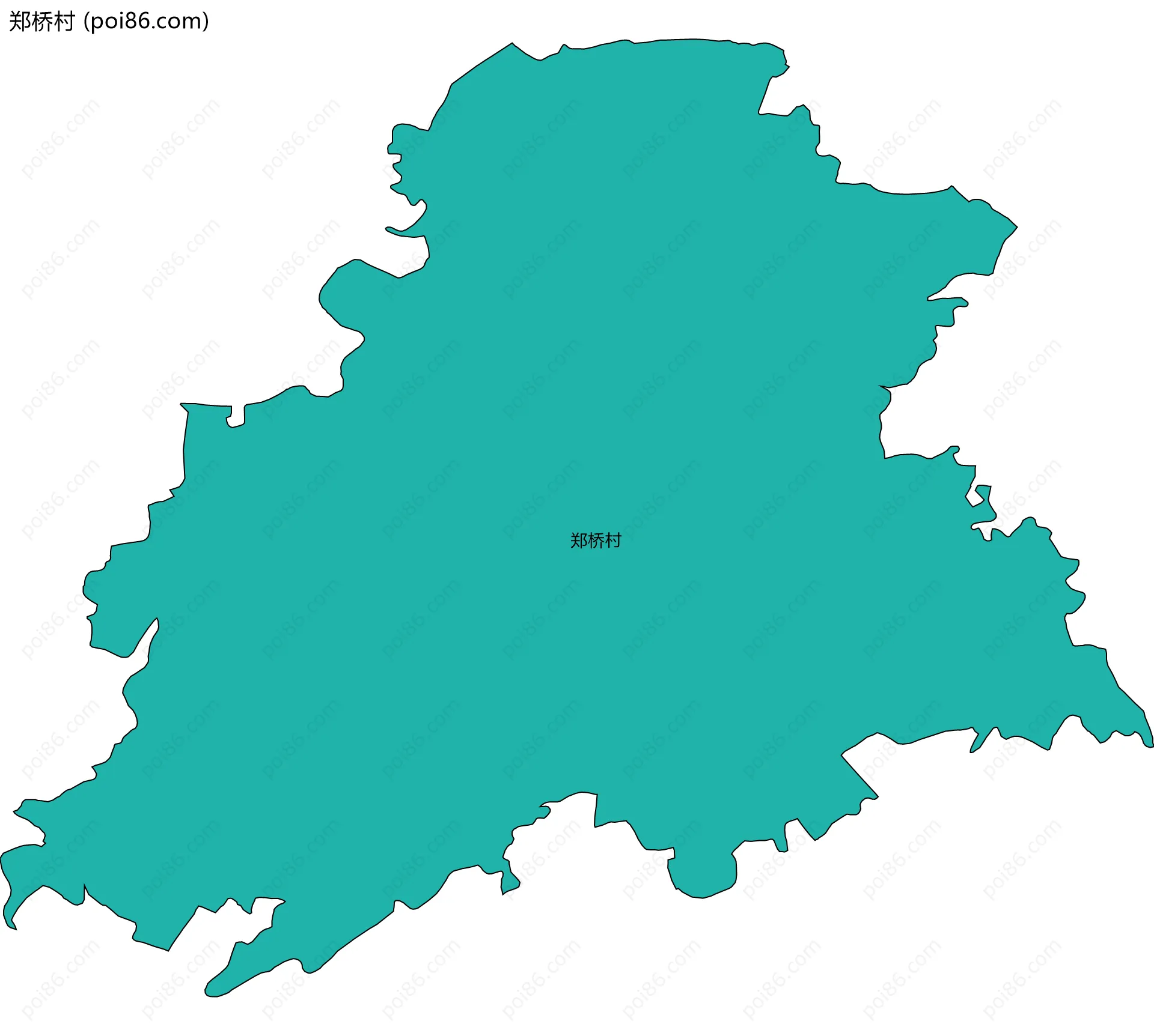 郑桥村边界地图