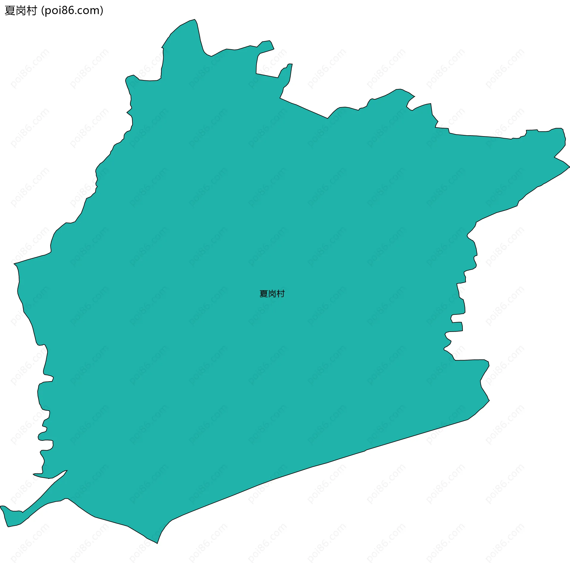 夏岗村边界地图
