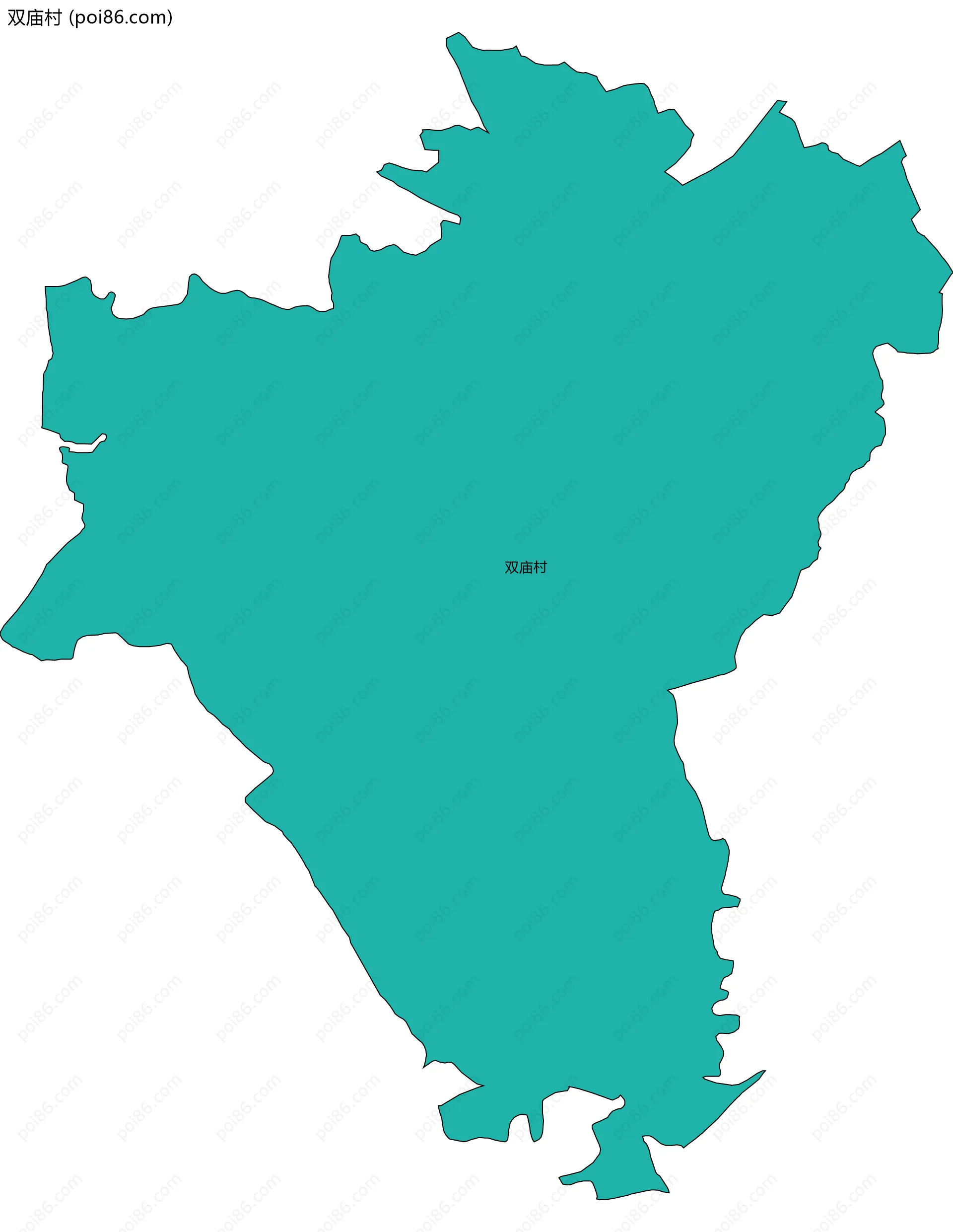 双庙村边界地图