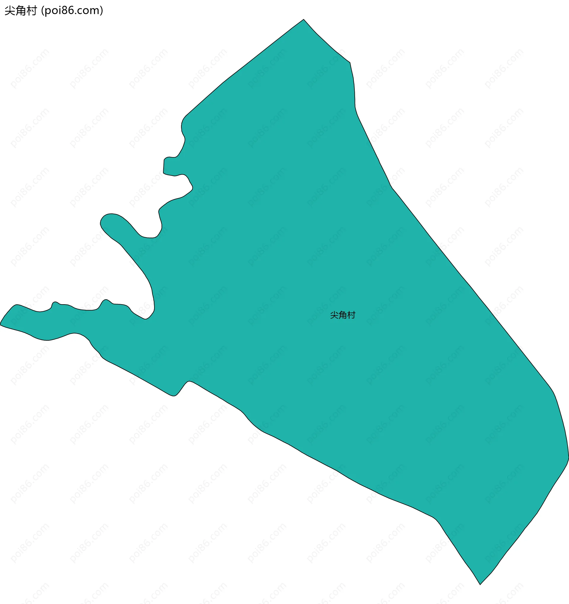 尖角村边界地图