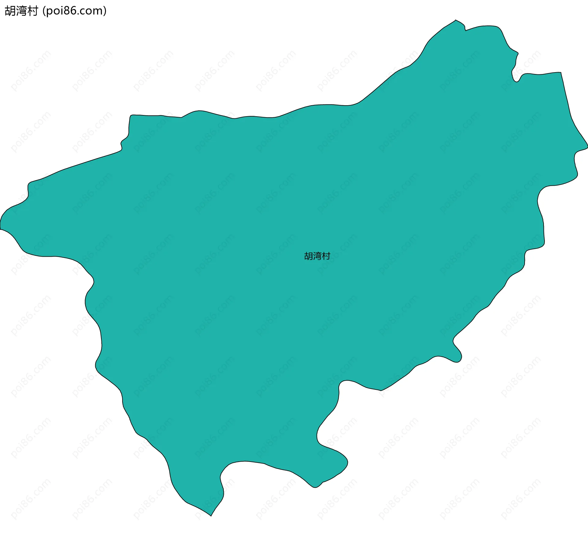 胡湾村边界地图