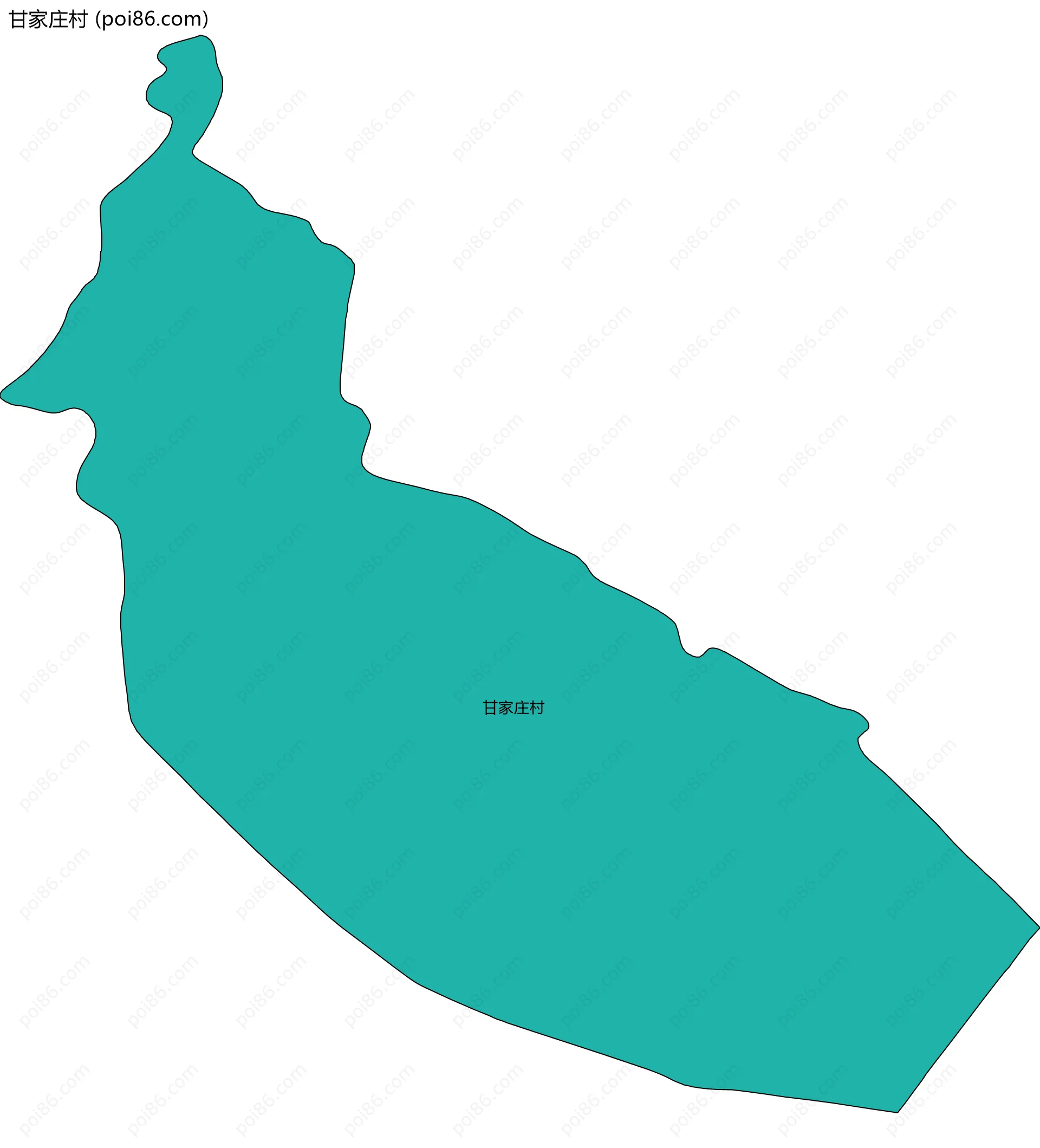 甘家庄村边界地图