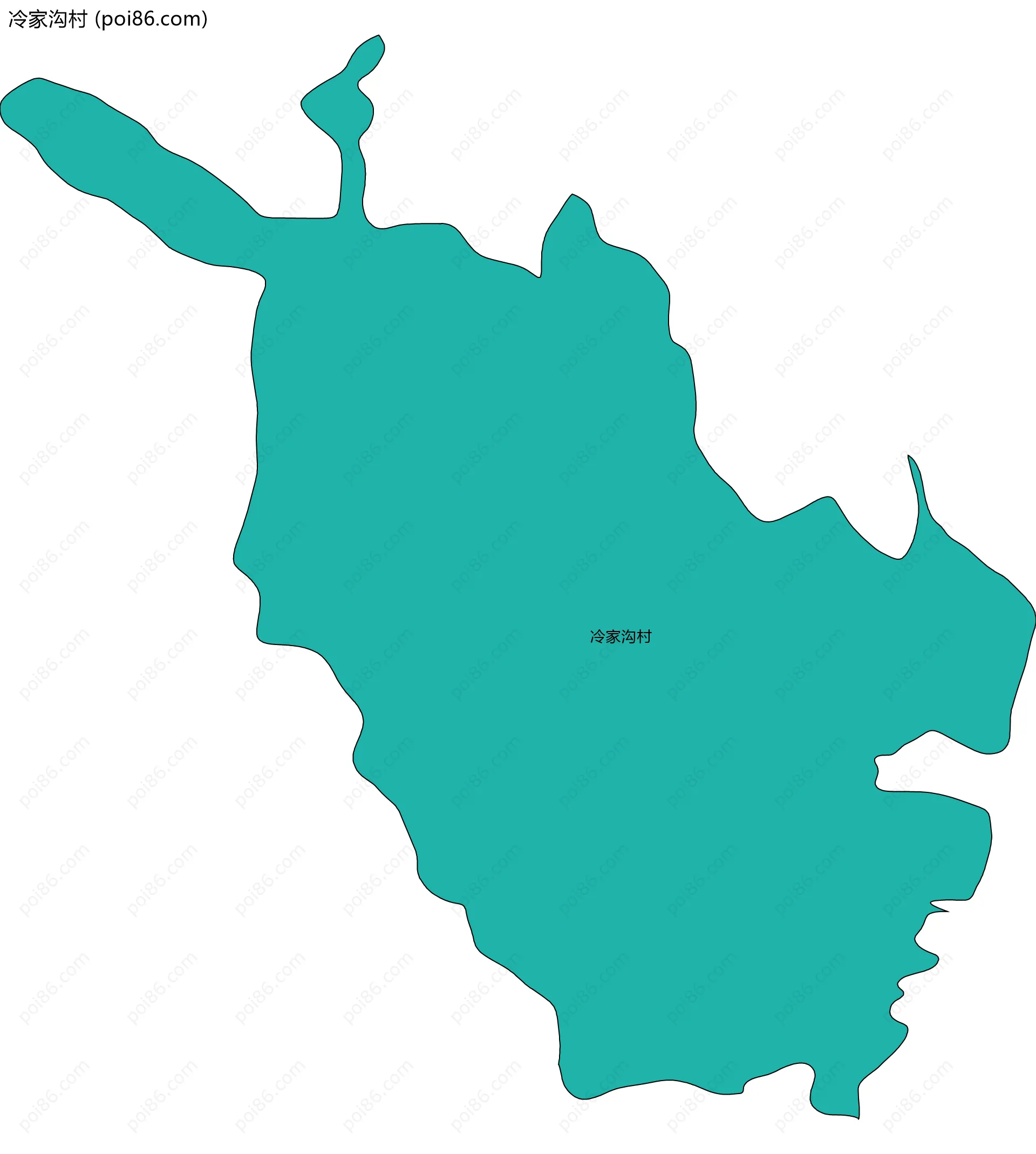 冷家沟村边界地图