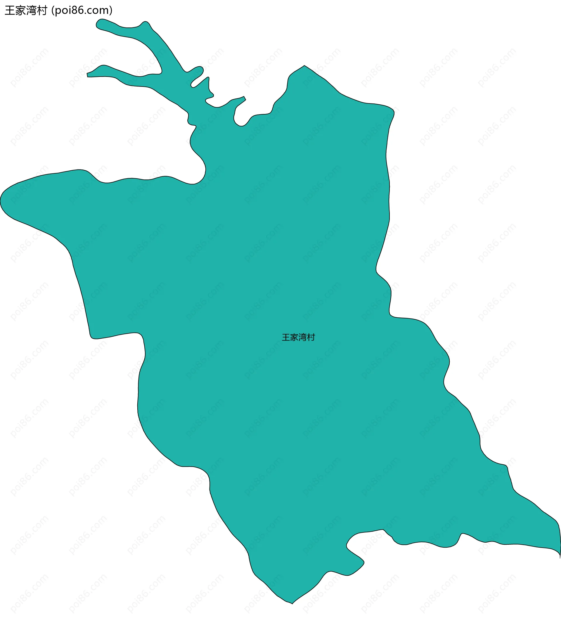 王家湾村边界地图