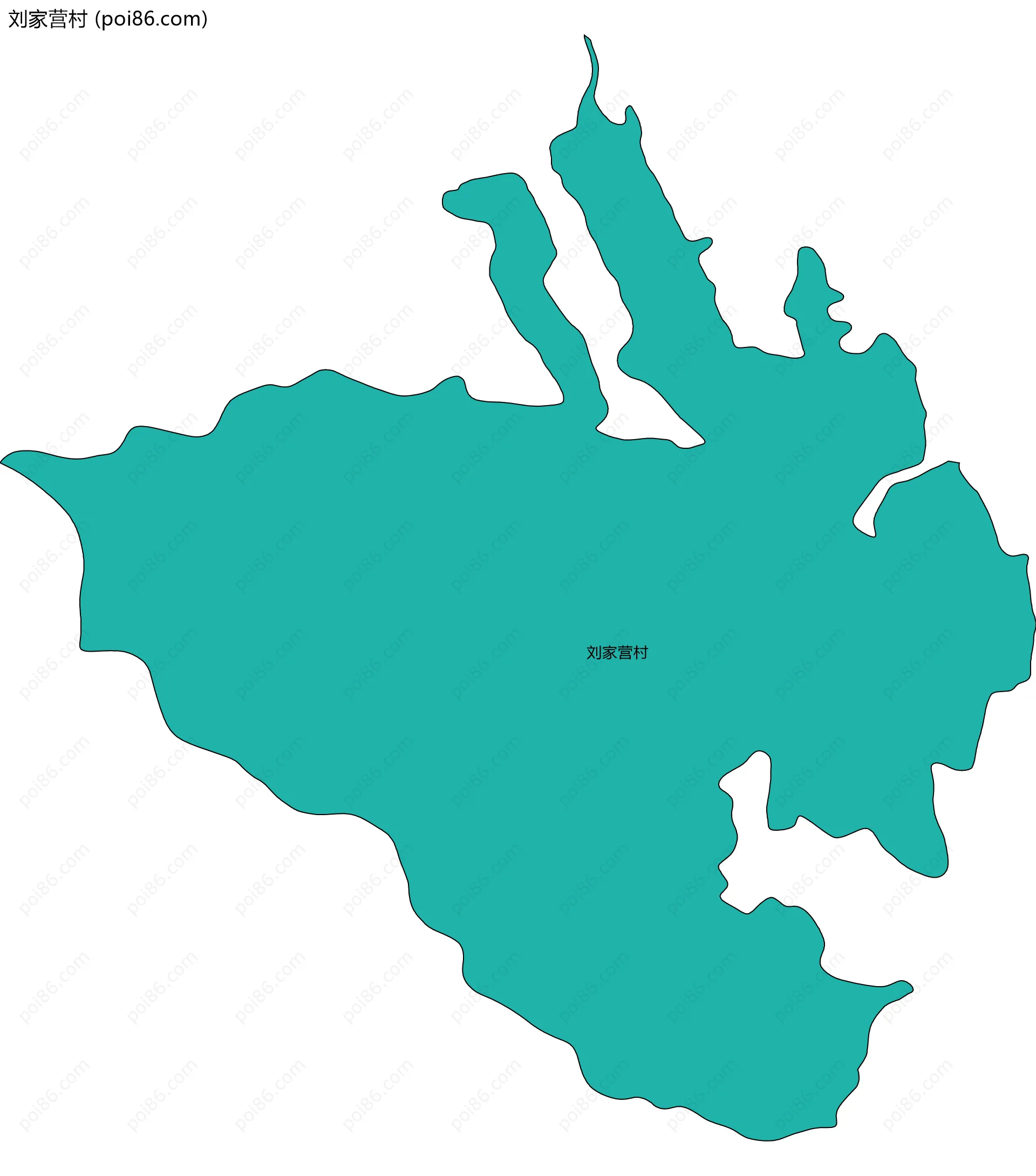 刘家营村边界地图